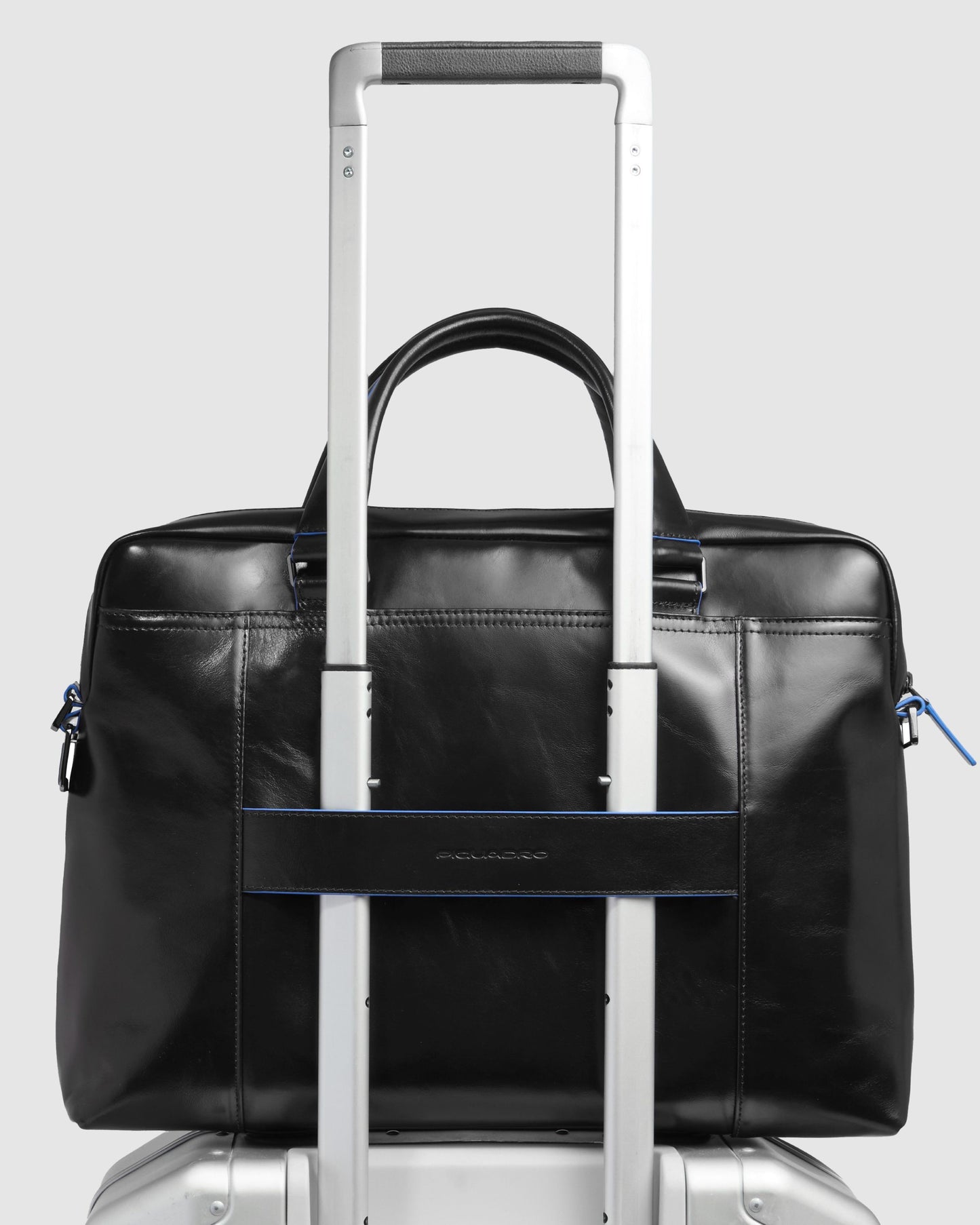 Piquadro Leather Computer Briefcase Black