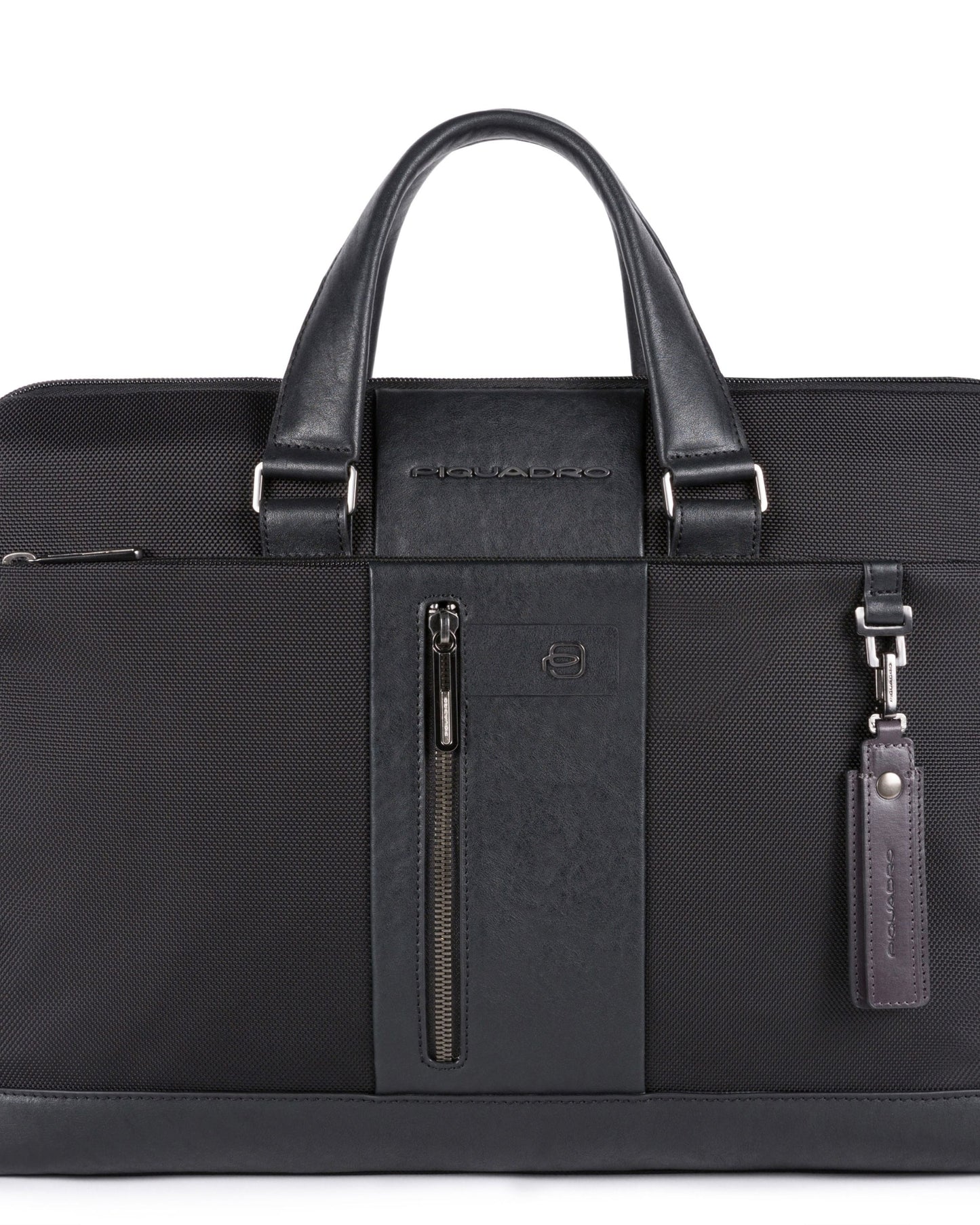 Piquadro Laptop Bag In Recycled Fabric And Leather With