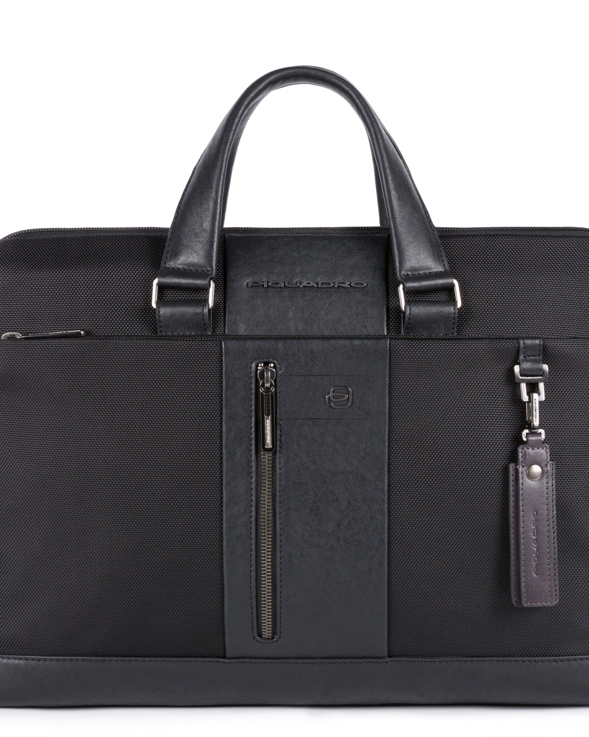 Piquadro Laptop Bag In Recycled Fabric And Leather With