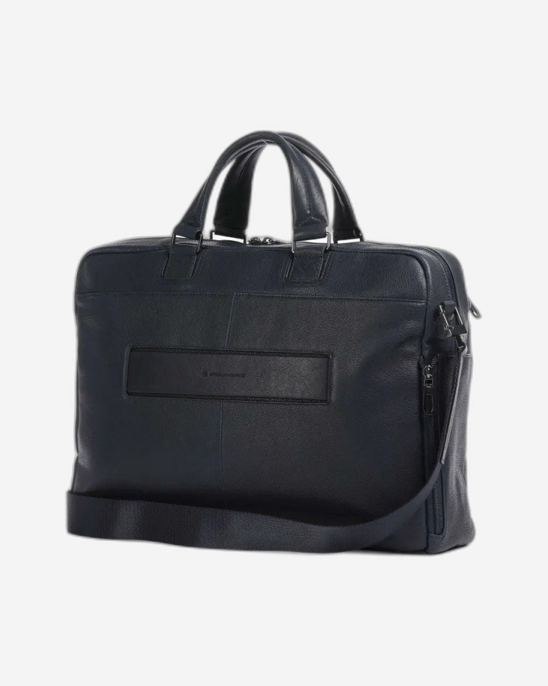 Piquadro S134 Leather Briefcase with 2 Handles Blue