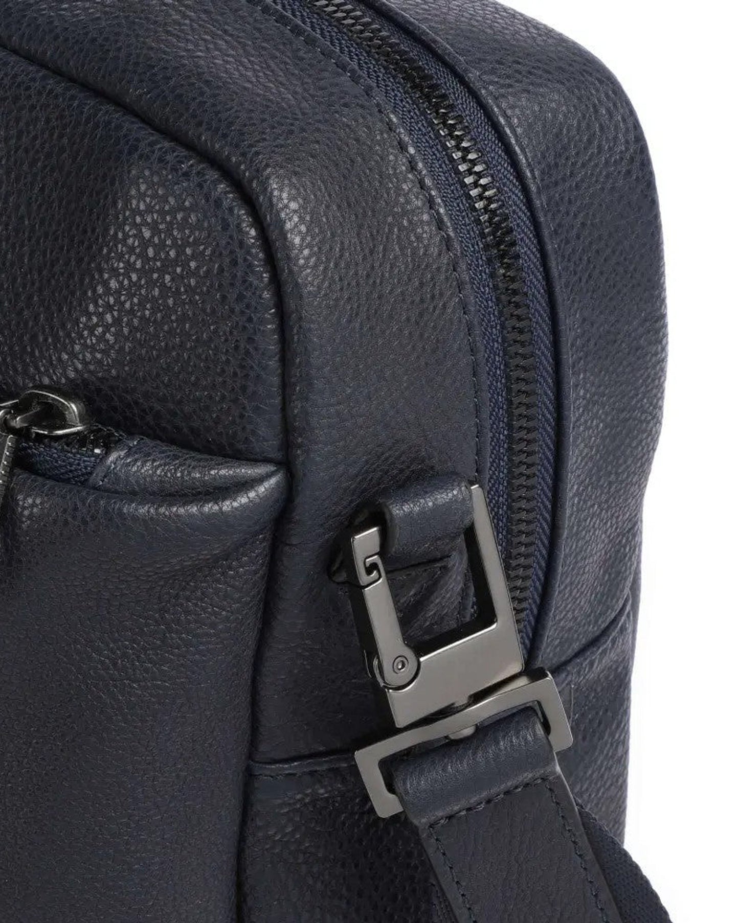 Piquadro S134 Leather Briefcase with 2 Handles Blue