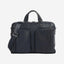 Piquadro S134 Leather Briefcase with 2 Handles Blue
