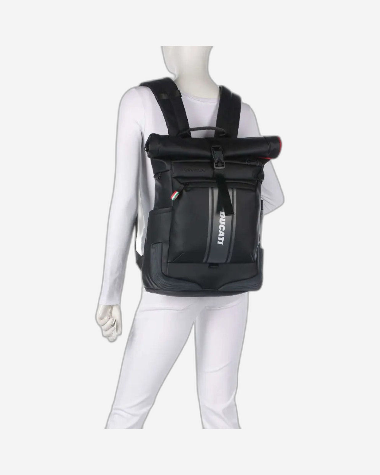 Piquadro  Roll-Top Laptop And Ipad Backpack   X Ducati Black CA6291C2OWD