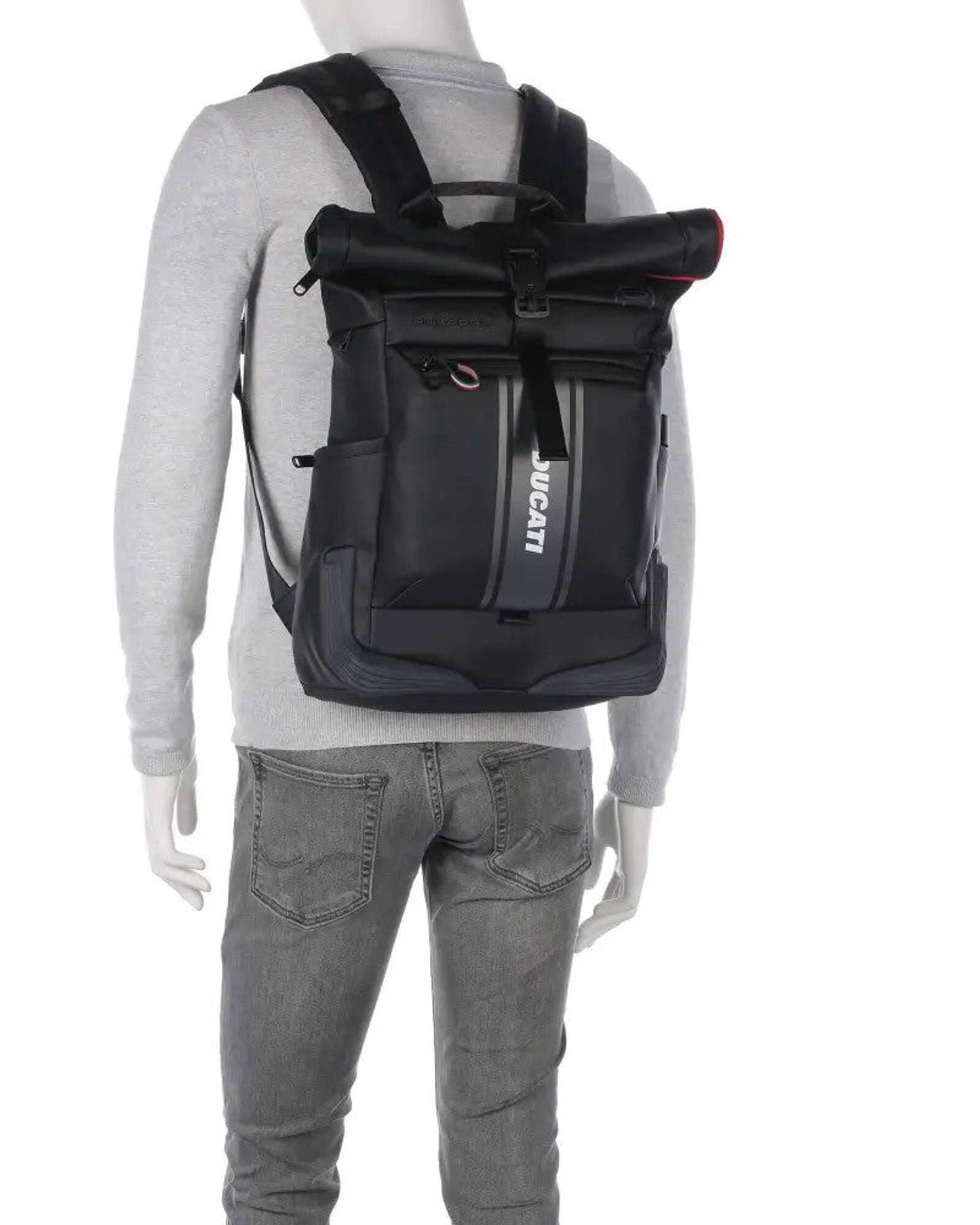 Piquadro  Roll-Top Laptop And Ipad Backpack   X Ducati Black CA6291C2OWD