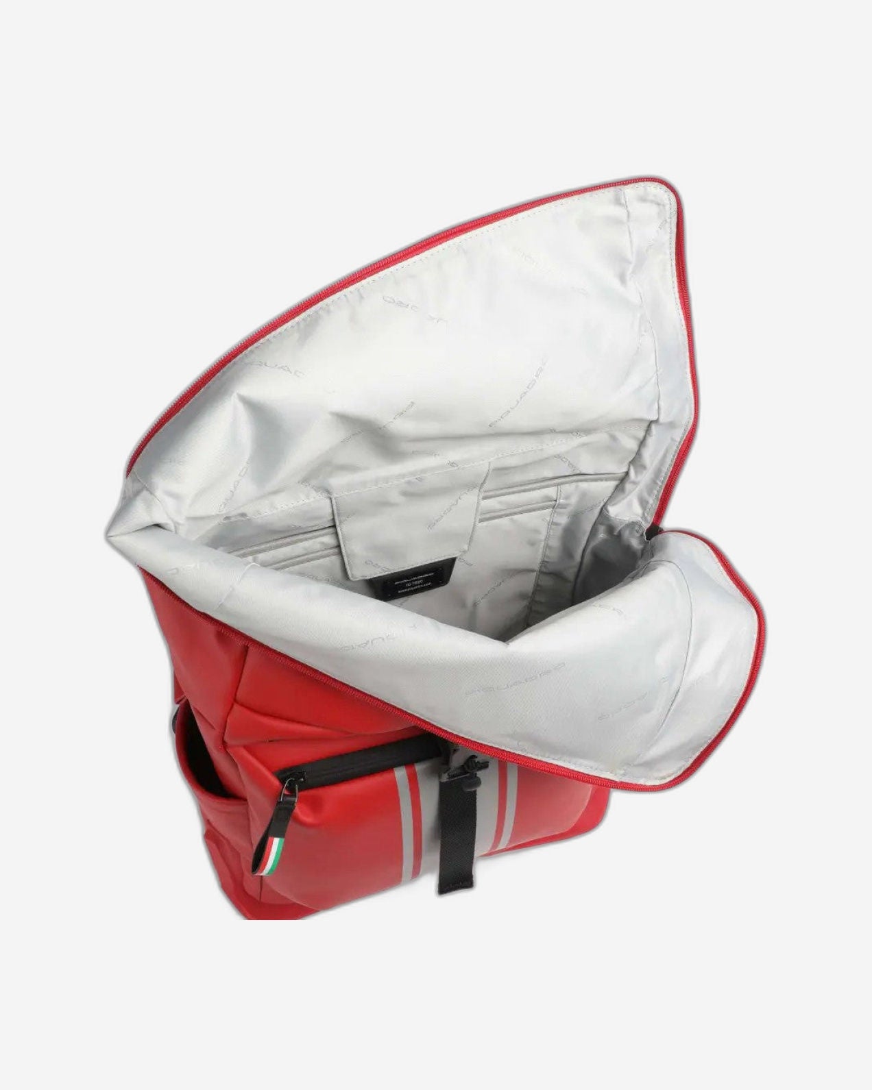 Piquadro Roll-Top Laptop & iPad Backpack Ducati Red