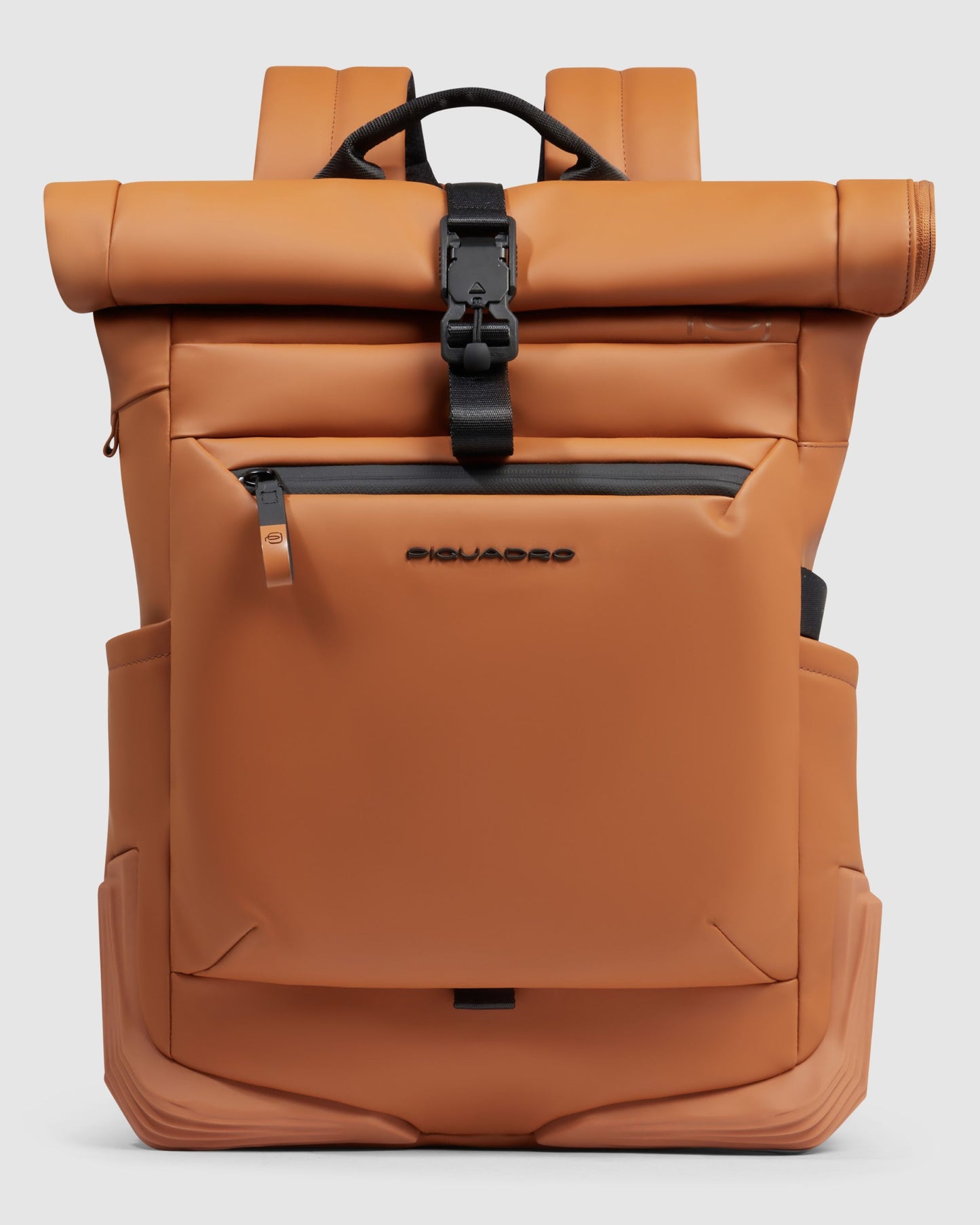 Piquadro Corner Special Computer And Ipad  Backpack With Sternum Strap Tobacco Brown