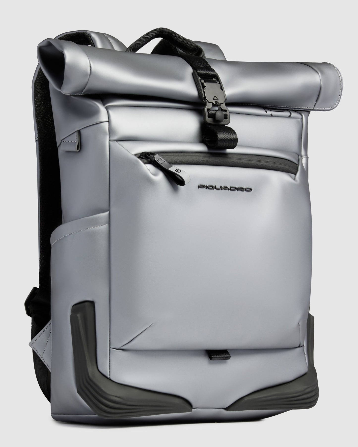 Piquadro Roll Top Rubberized Backpack Grey