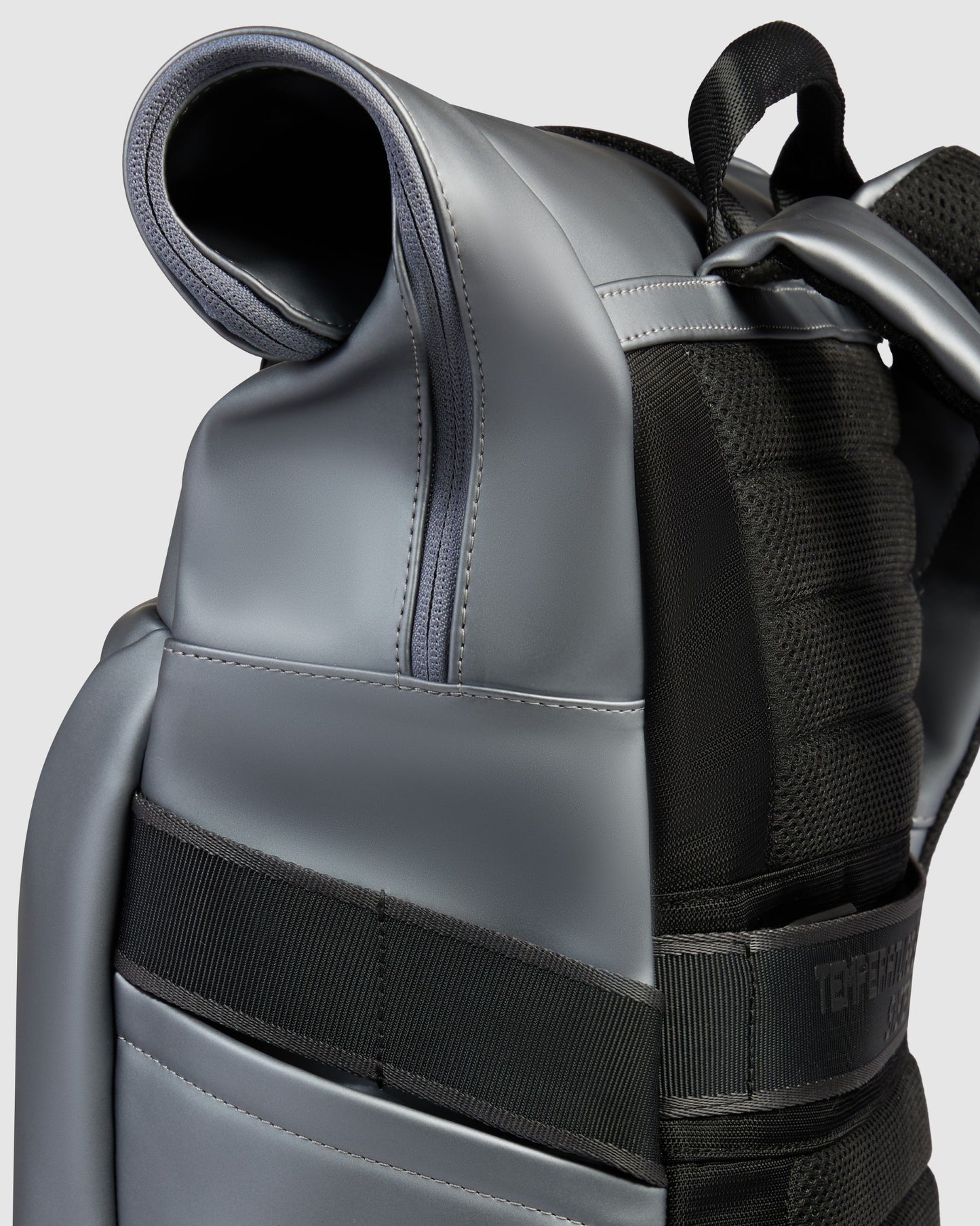 Piquadro Roll Top Rubberized Backpack Grey