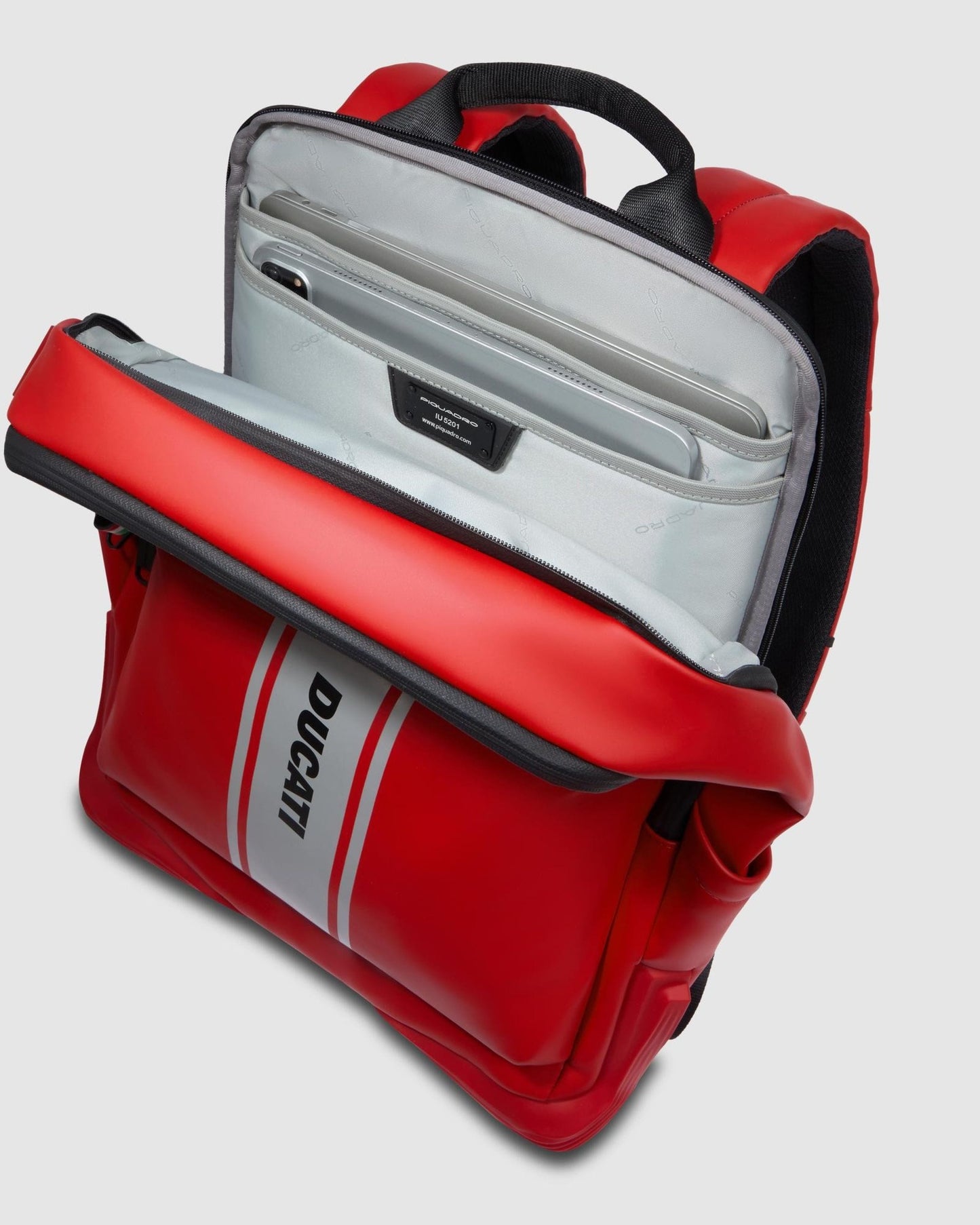 Piquadro Ducati Laptop & iPad Compatibility Backpack Red