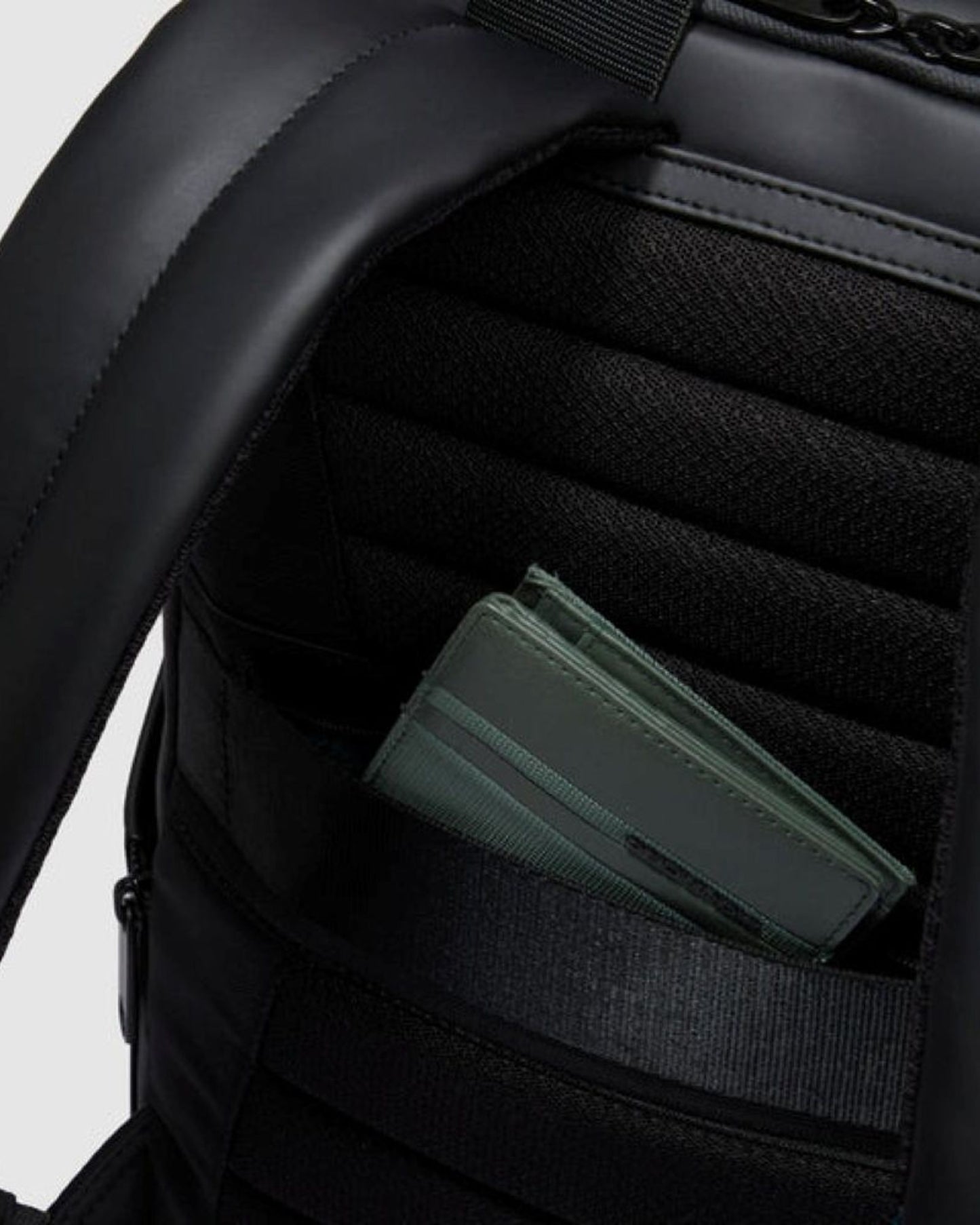 Piquadro Corner Wow Fabric Backpack Black
