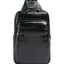 Piquadro Blue Square Convertible Sling Backpack Leather Black