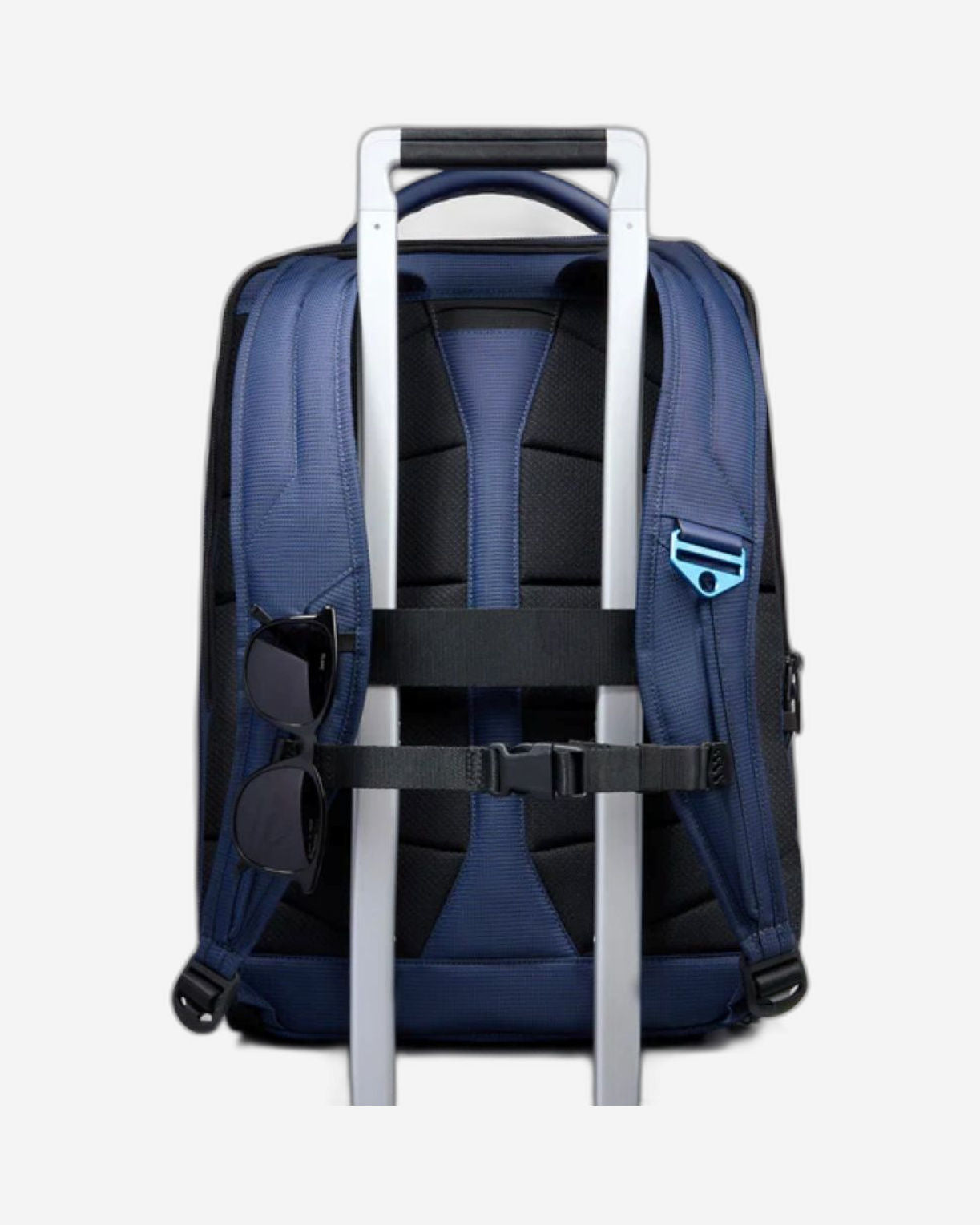 Piquadro S137 Leather & Fabric Backpack Blue
