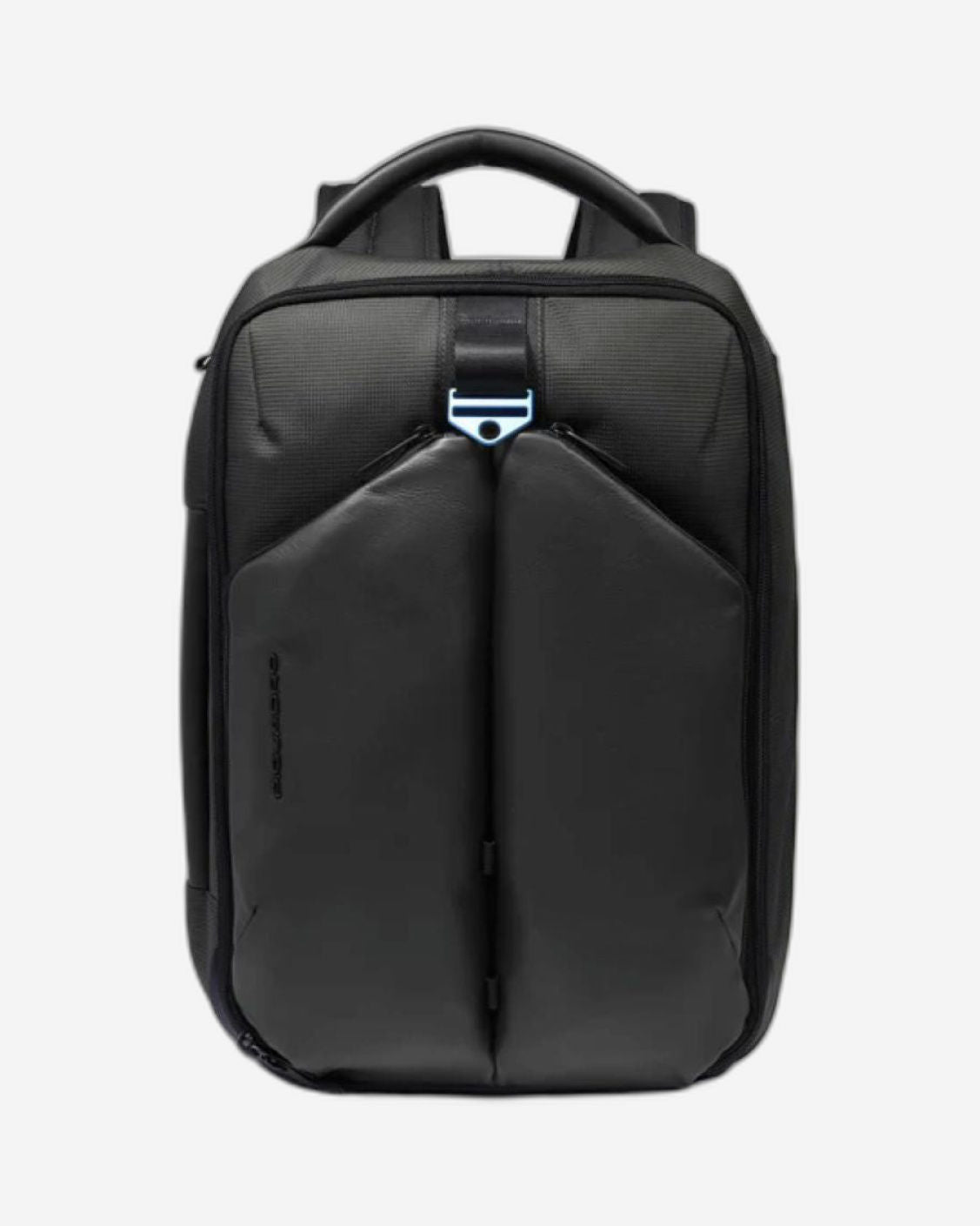 Piquadro S137 Leather & Fabric Backpack Black