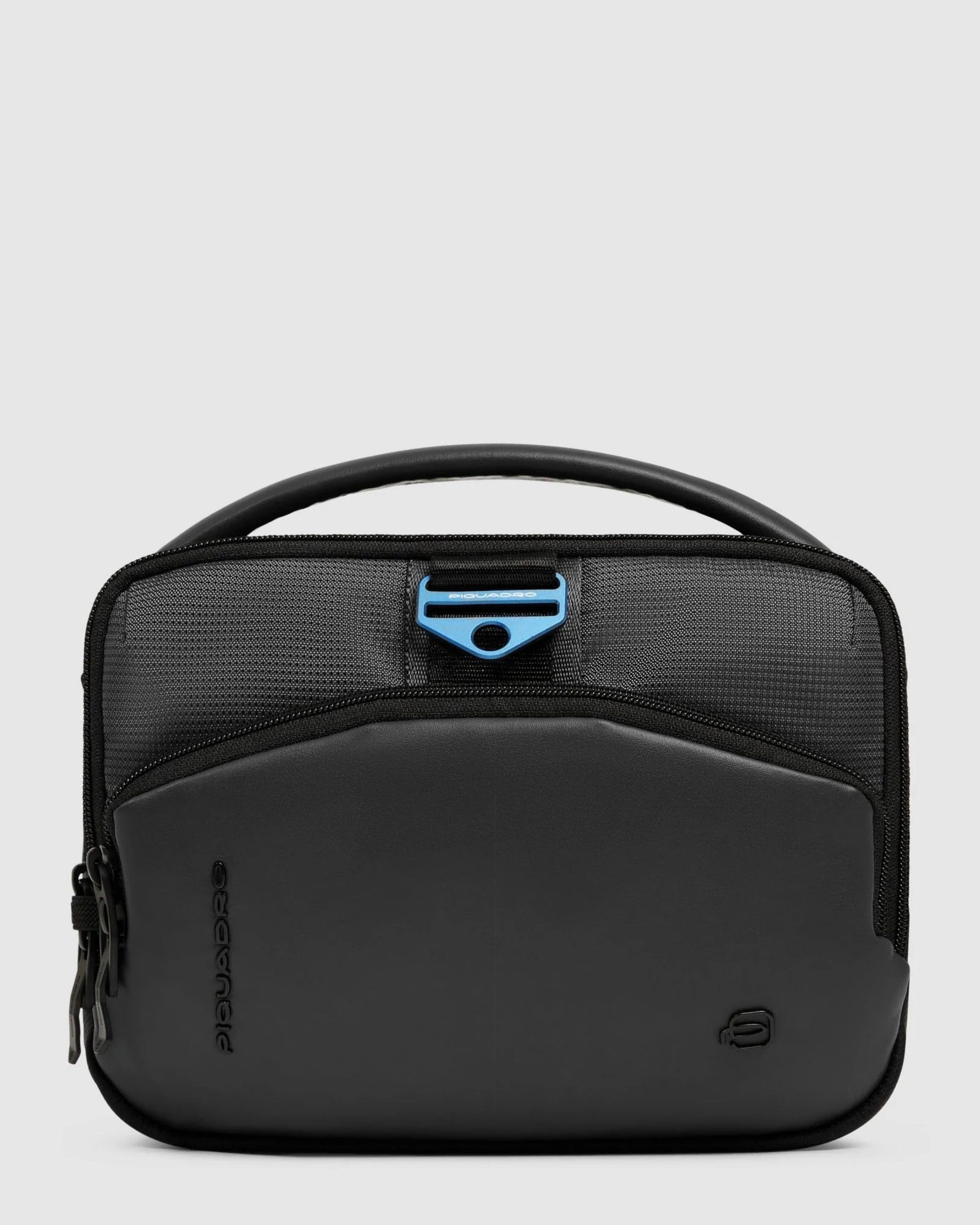 PQ EARTH HORIZONTAL CITYBAG IN FABRIC AND BIO-BASED MATERIAL BLACK