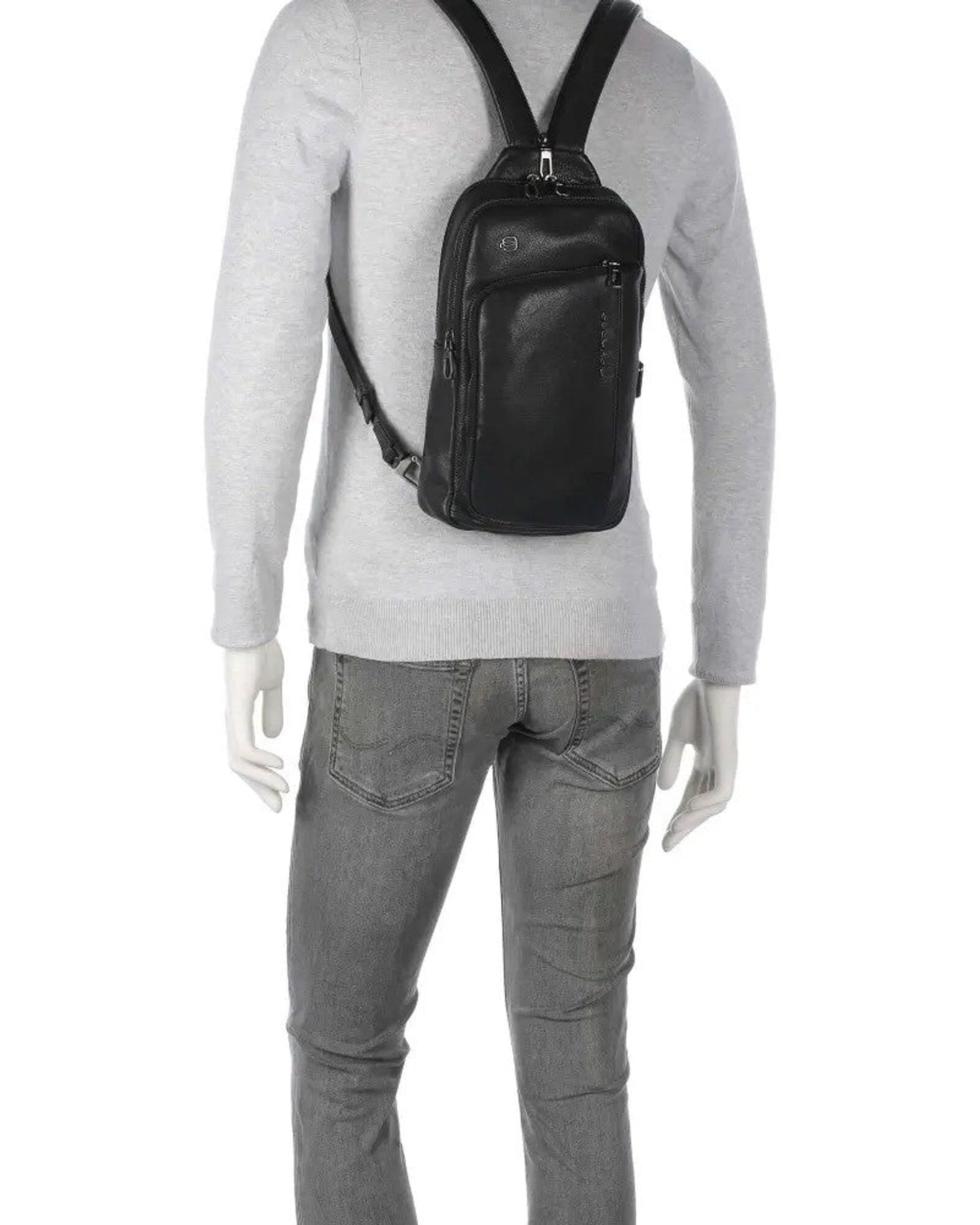 Piquadro S134 Leather Monosling xBlack