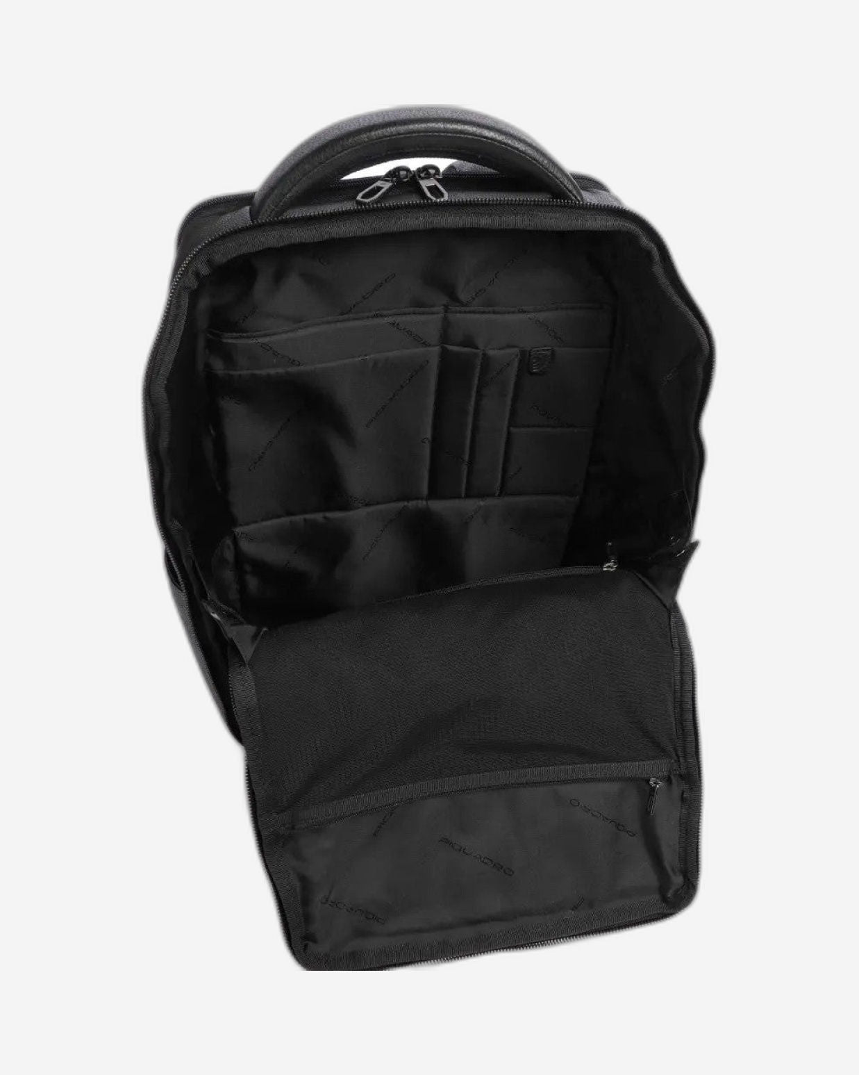 Piquadro S134 Leather Backpack Black