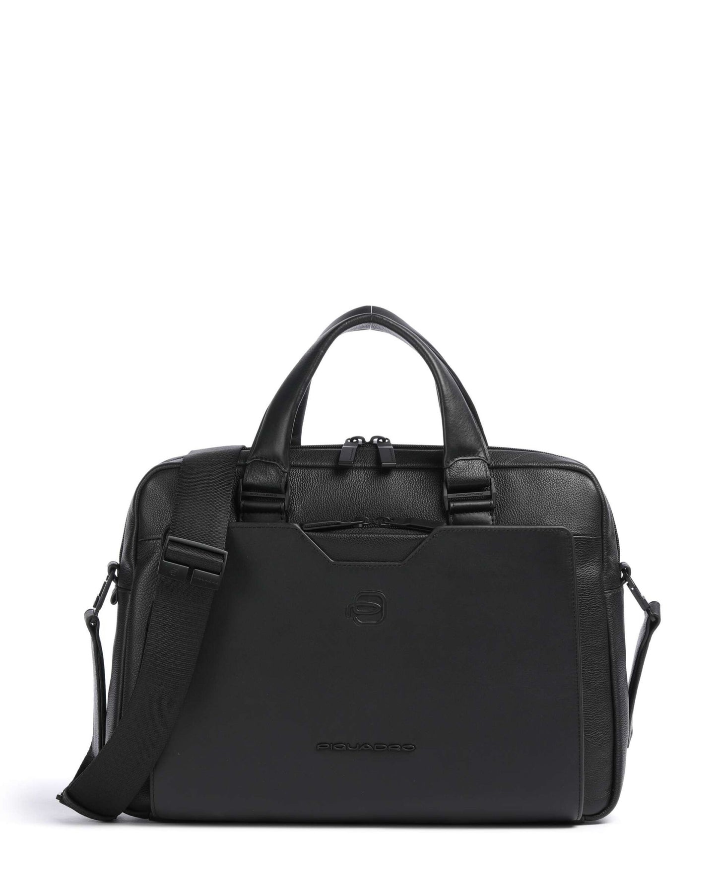 S142 AEL LEATHER LAPTOP BAG WITH IPAD  COMPARTMENT BLACK