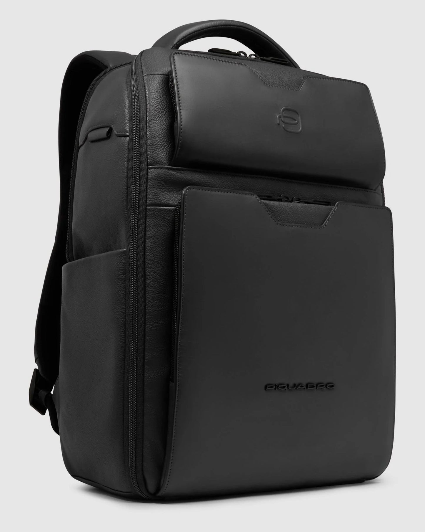 Piquadro S142 Ael Leather Travel Backpack Black