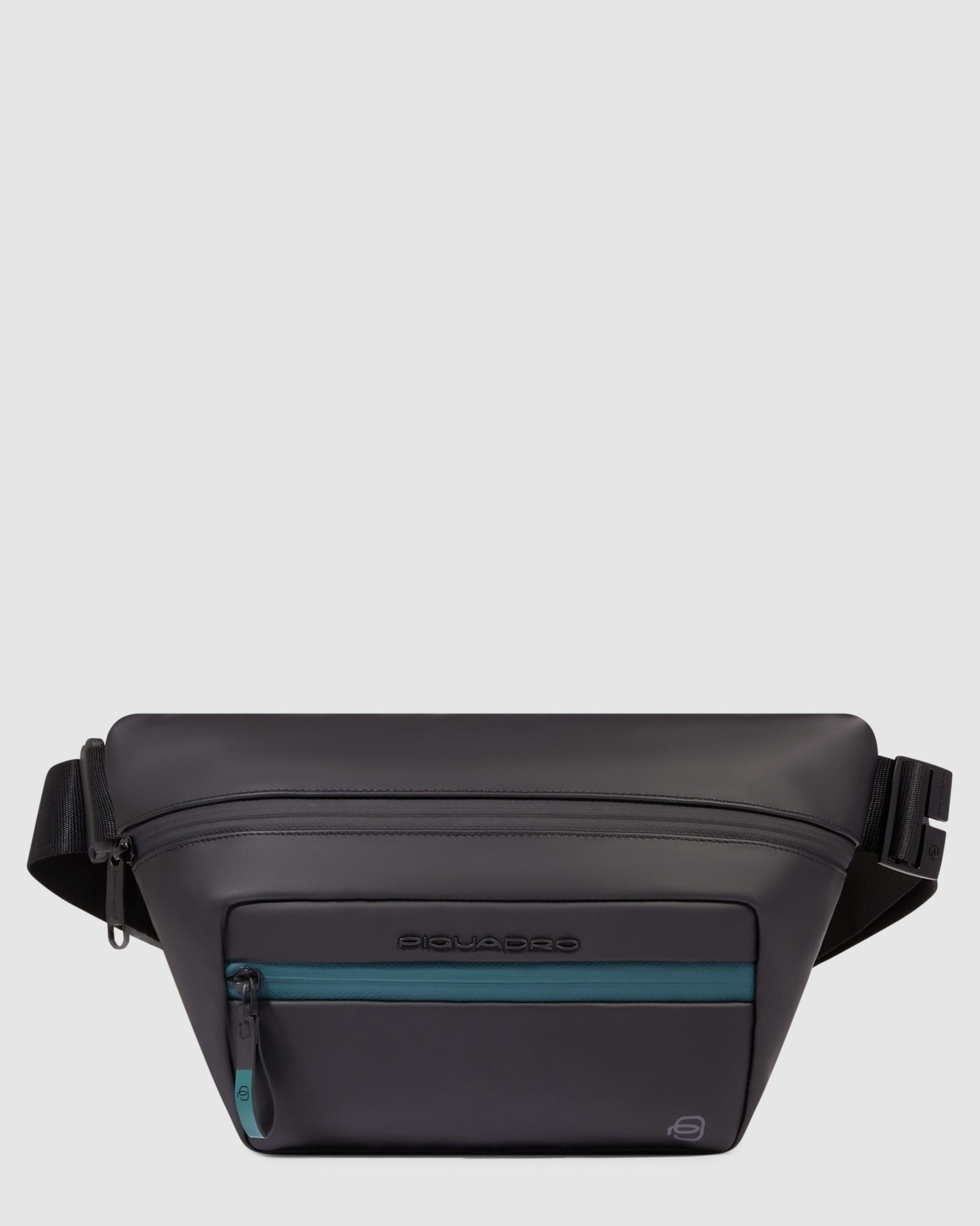 Piquadro Corner Special Bumbag In Fabric Black