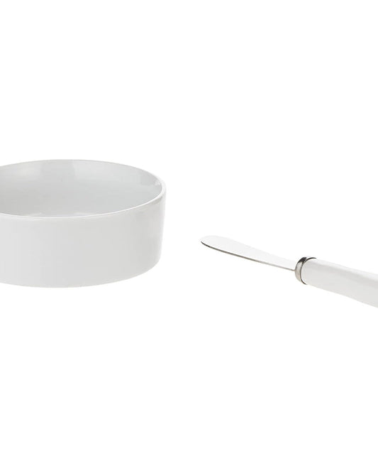 Cuisine Art Bamboo Board with Ceramic Bowl & Knife