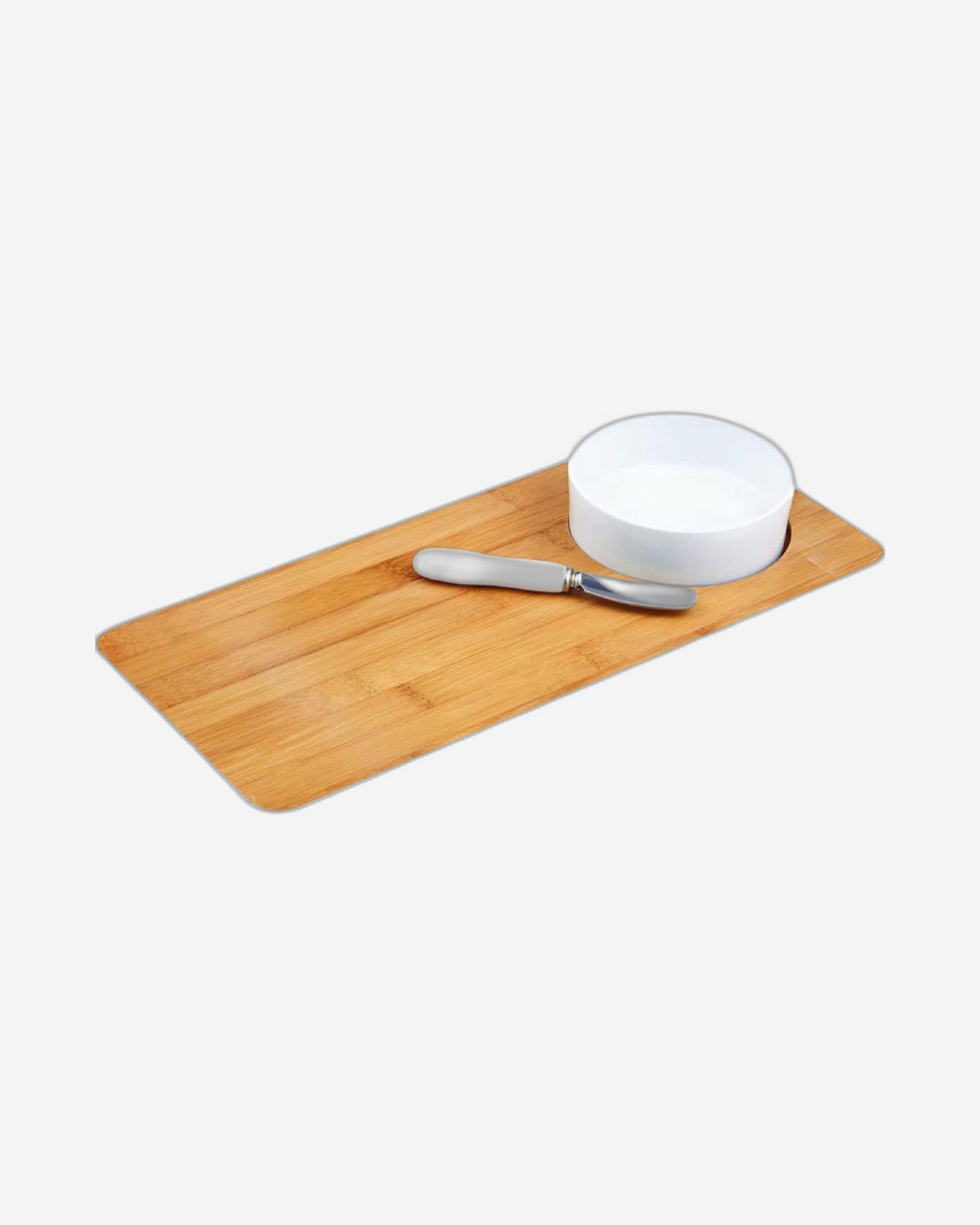Cuisine Art Board Bamboo with Bowl & Knife