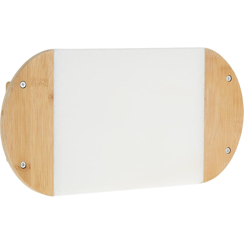 Cuisine Art Marble Serving Tray with Bamboo & Golden Handles