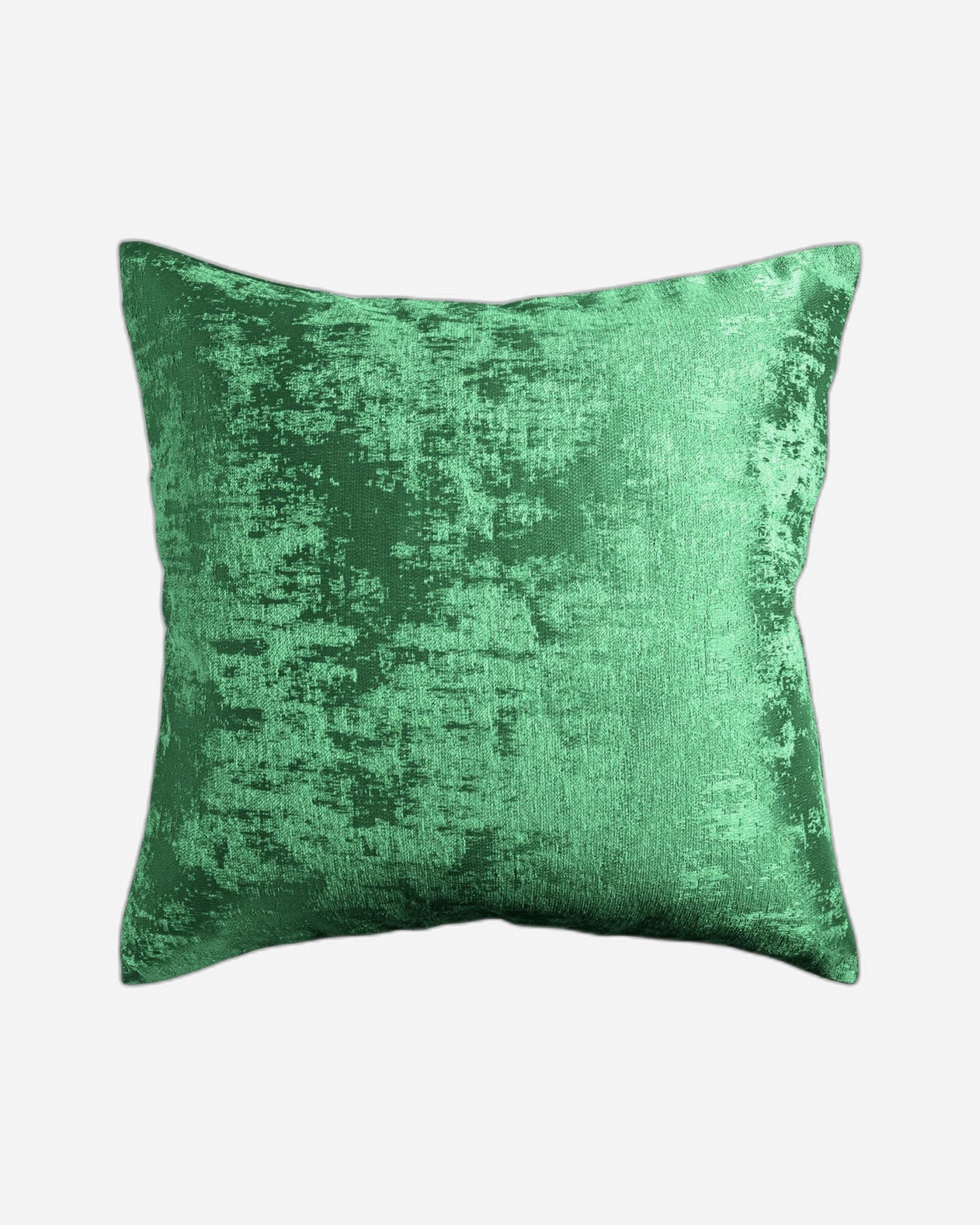 Cotton Home Cushion Velvet Crinkled Green