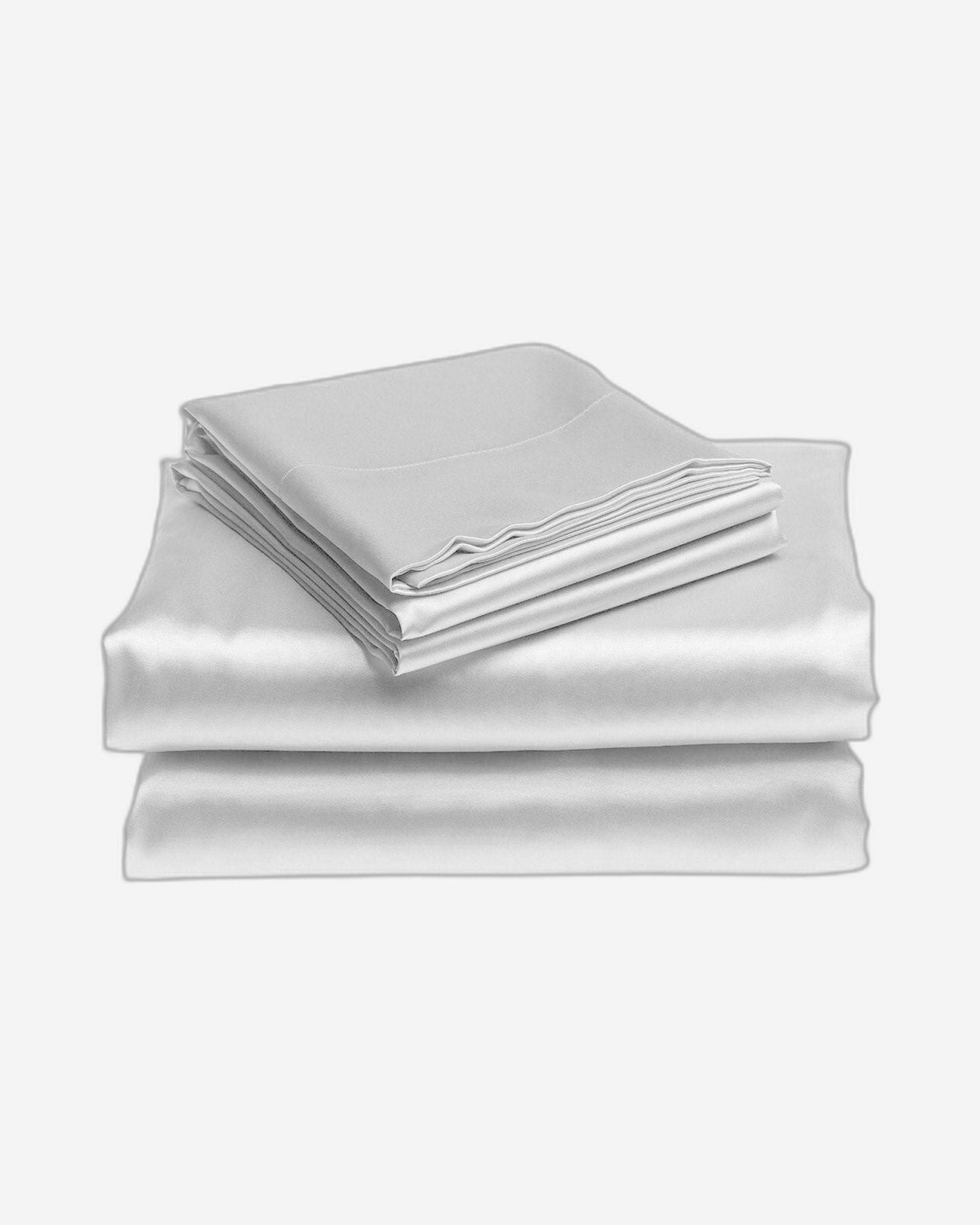 Cotton Home Fitted Sheet Set 2Pc Satin