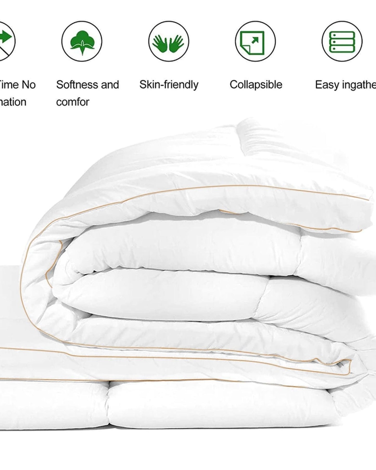 Cotton Home Luxury Downproof Mattress Topper White