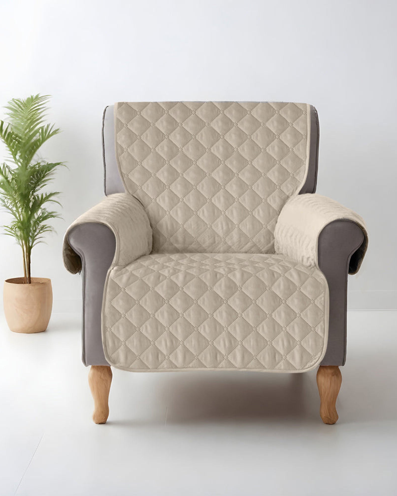 Cotton Home Premium 1 Seater Quilted Sofa Protector