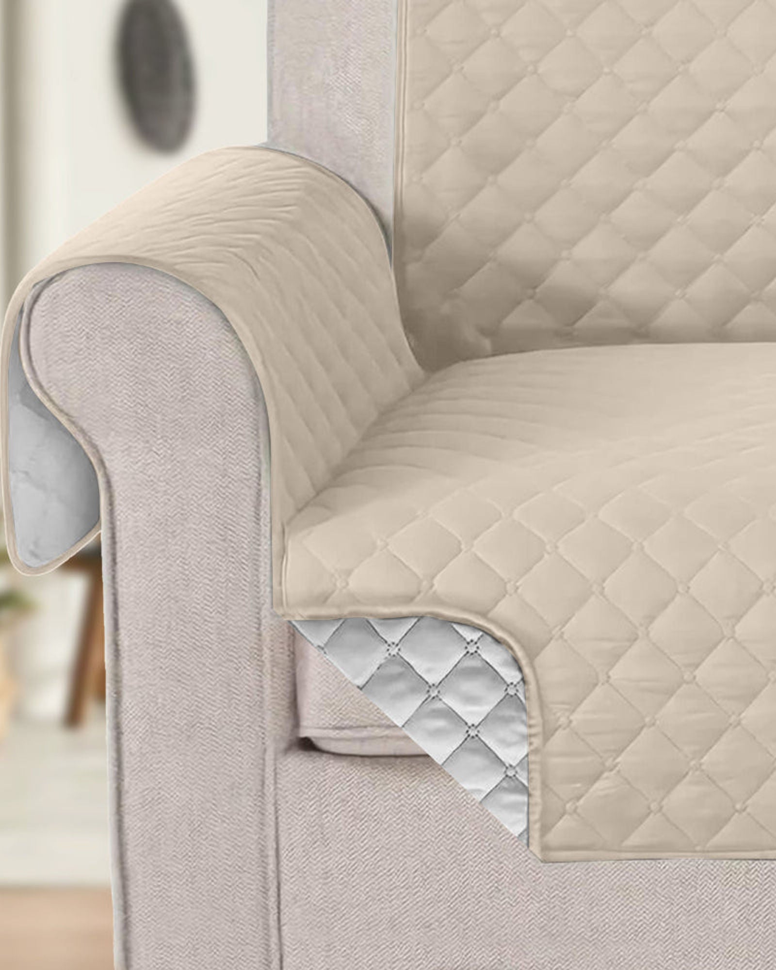 Cotton Home Premium 1 Seater Quilted Sofa Protector