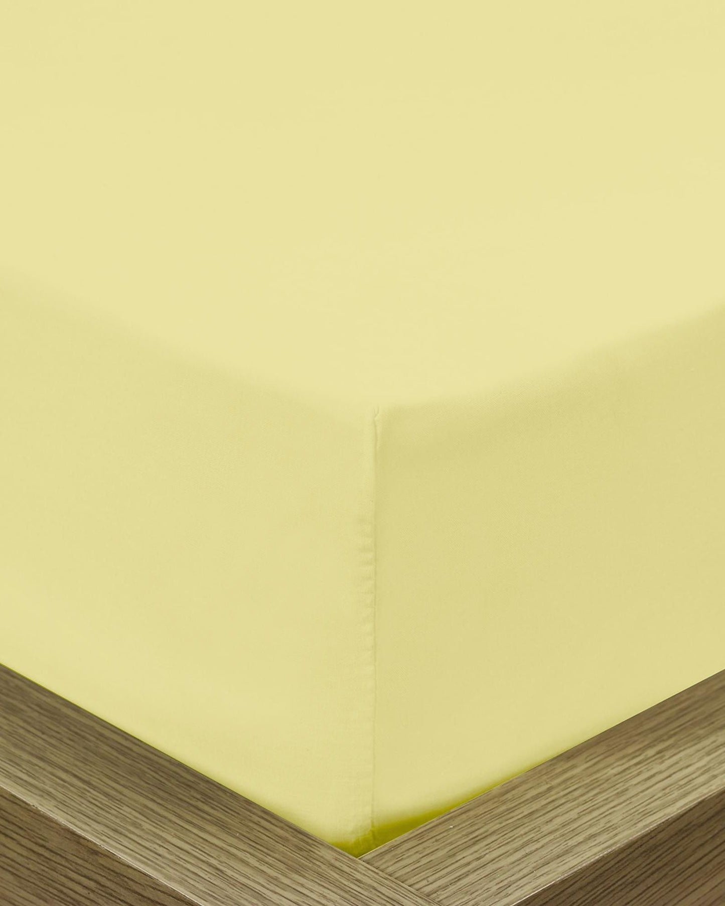 Cotton Home Fitted Sheet 1Pc Super Soft Yellow