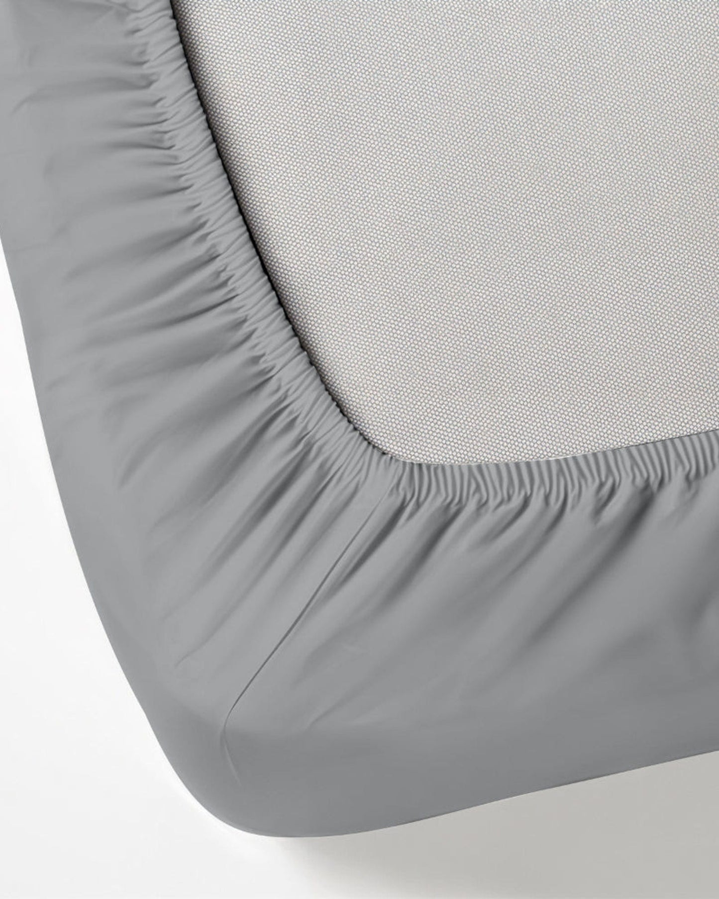 Cotton Home Fitted Sheet Set 3Pc Silver