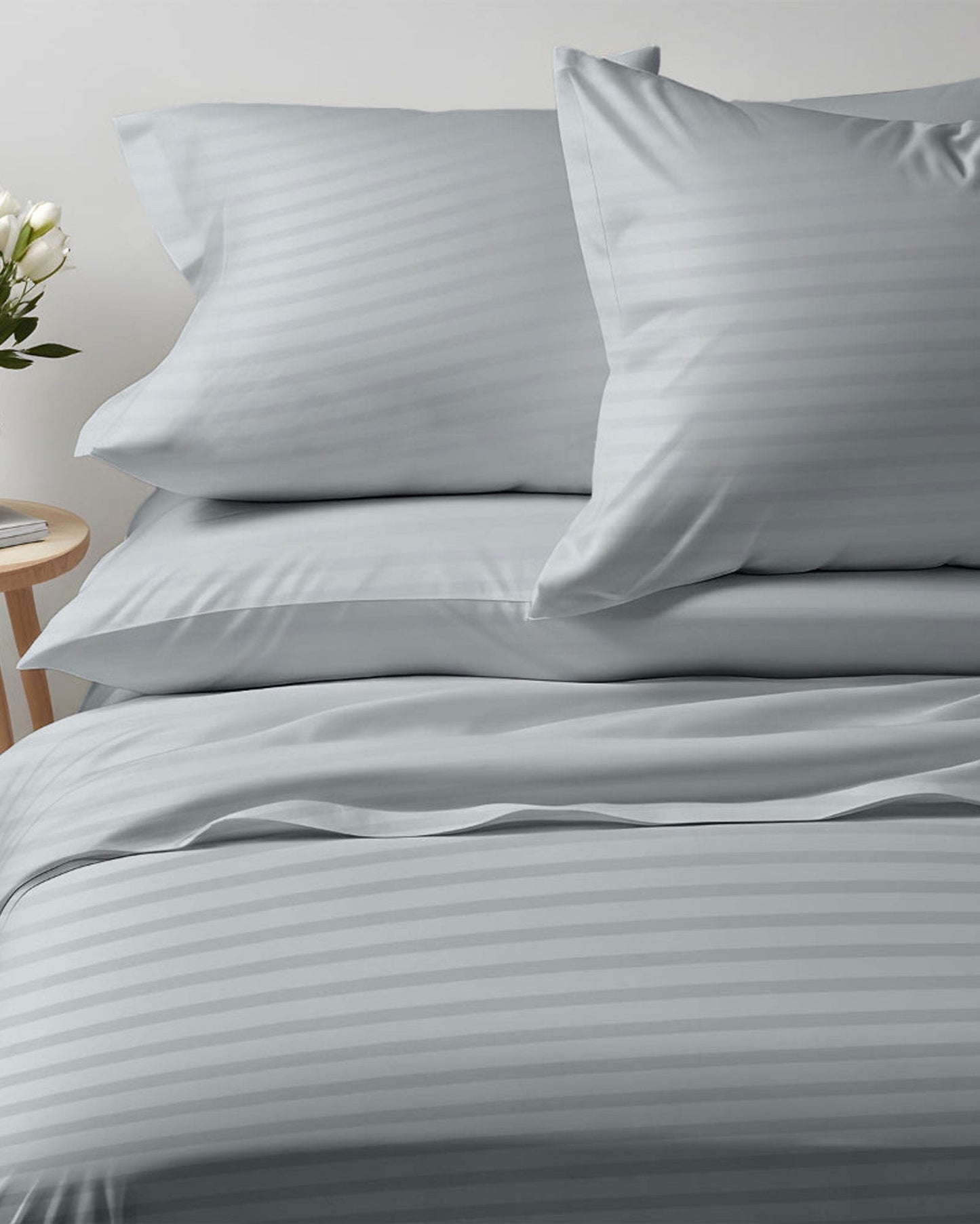 Cotton Home Duvet Cover Set 6Pc Stripe