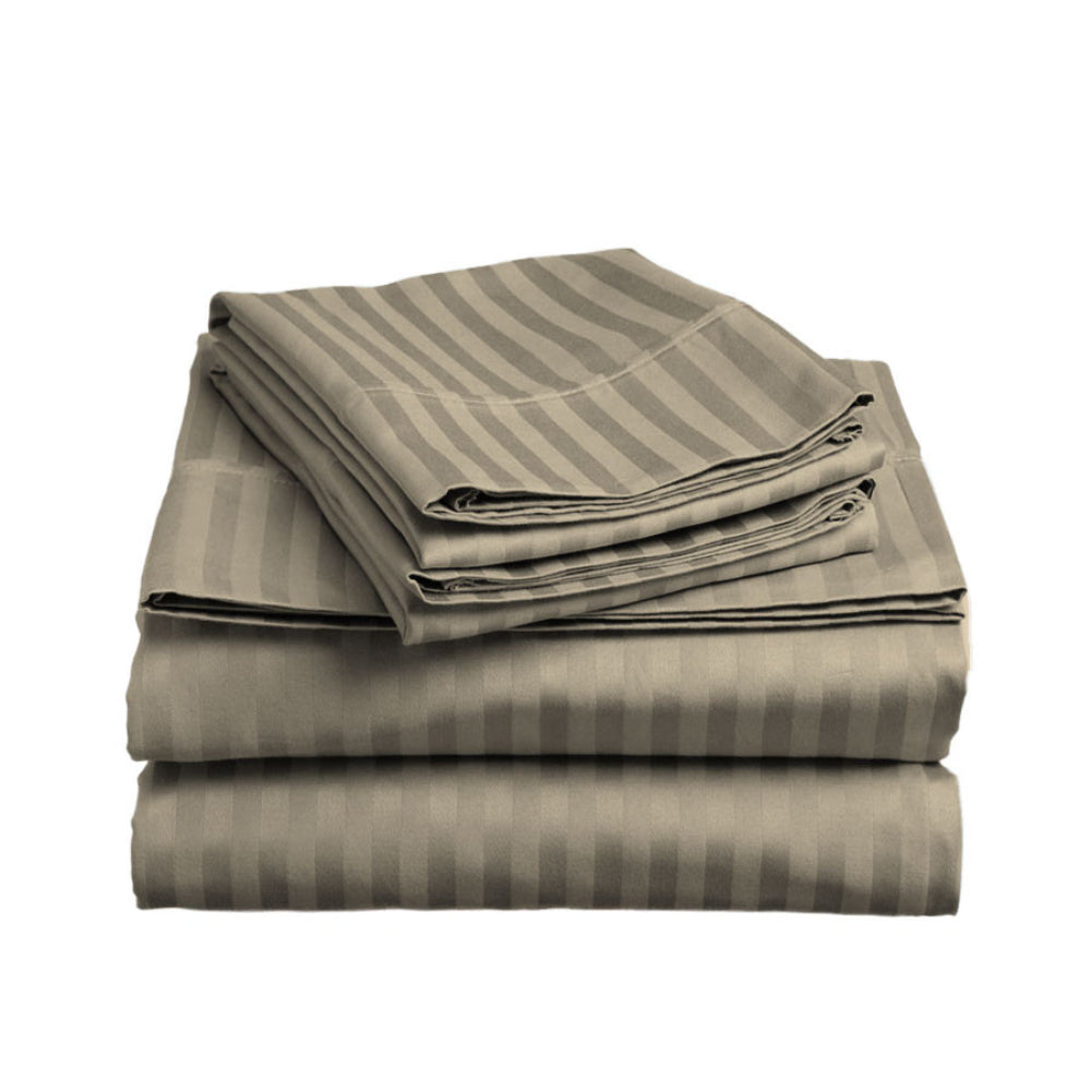 Cotton Home Premium Cotton Stripe 6 Pieces Duvet Cover Set 220x240cm