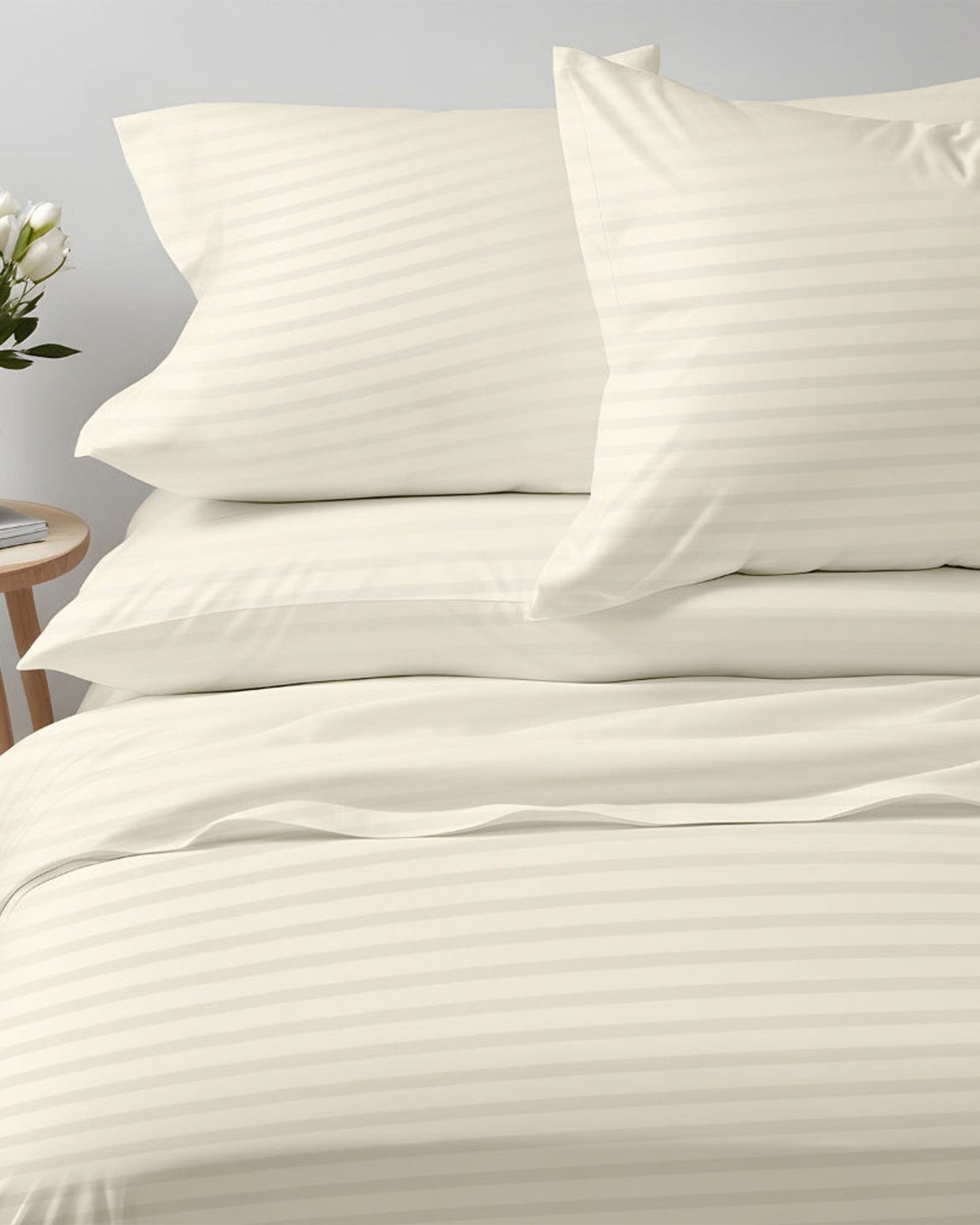 Cotton Home Duvet Cover Set 6Pc Stripe