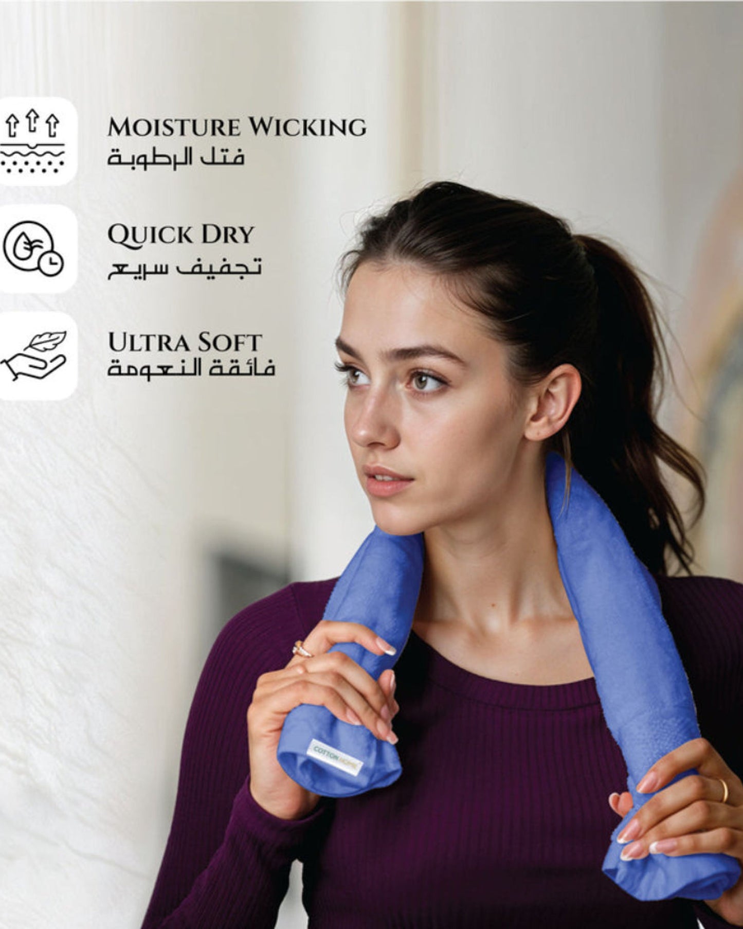 Cotton Home  Premium Cotton Towel 40x70cm Hand Towel, 600 GSM Quick Dry and Durable