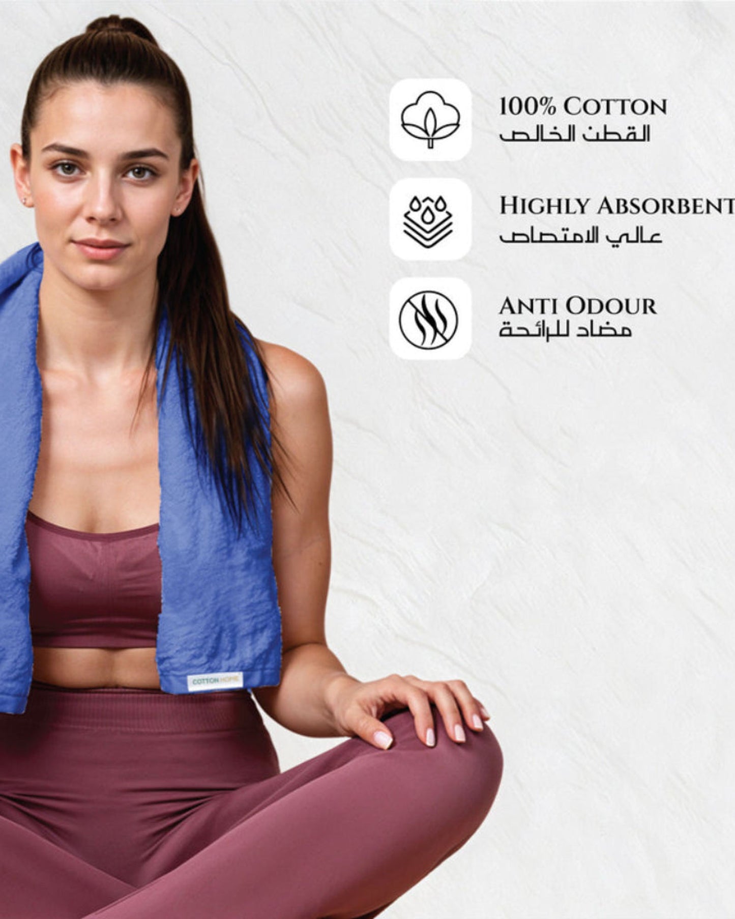 Cotton Home  Premium Cotton Towel 40x70cm Hand Towel, 600 GSM Quick Dry and Durable