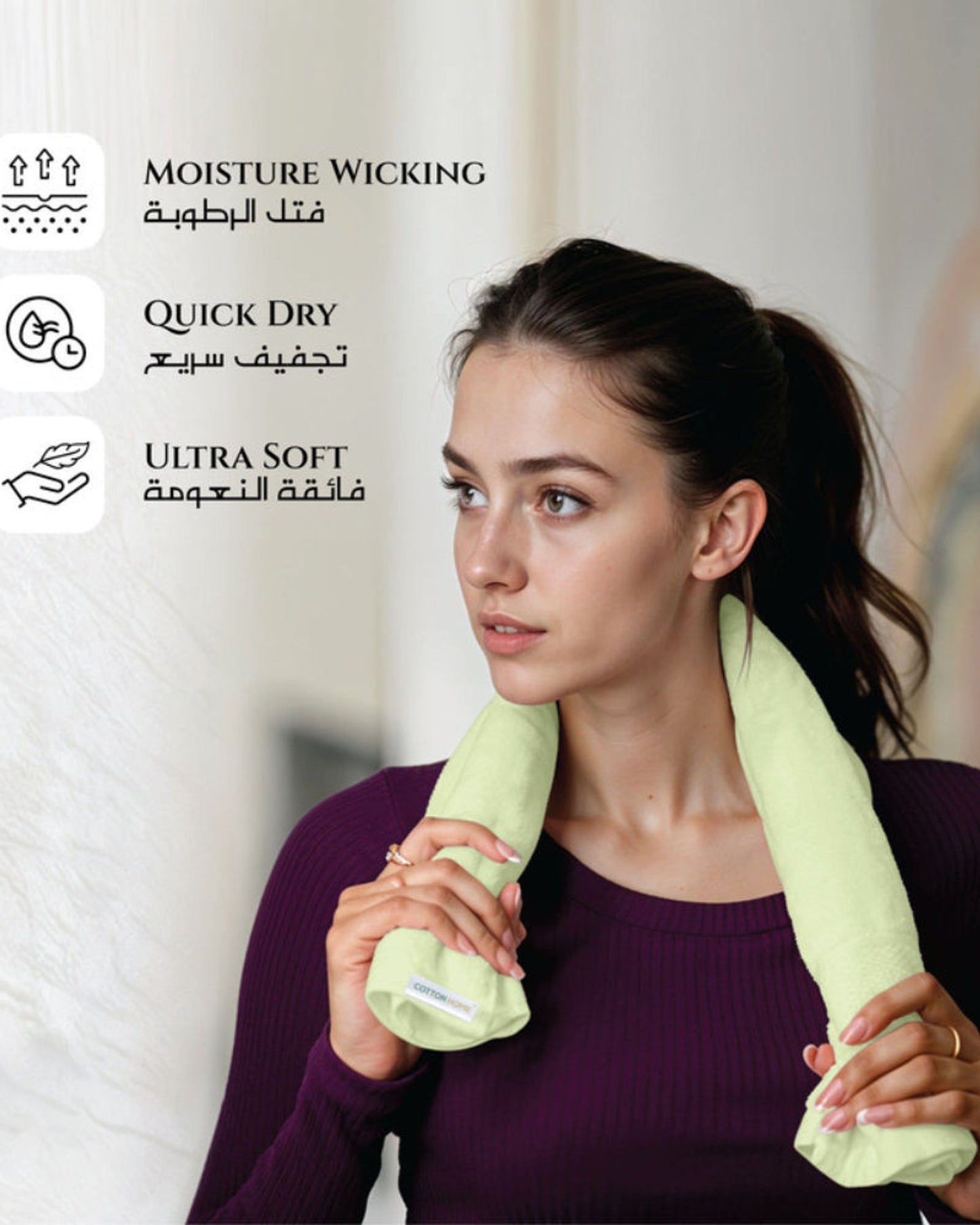 Cotton Home  Premium Cotton Towel 40x70cm Hand Towel, 600 GSM Quick Dry and Durable