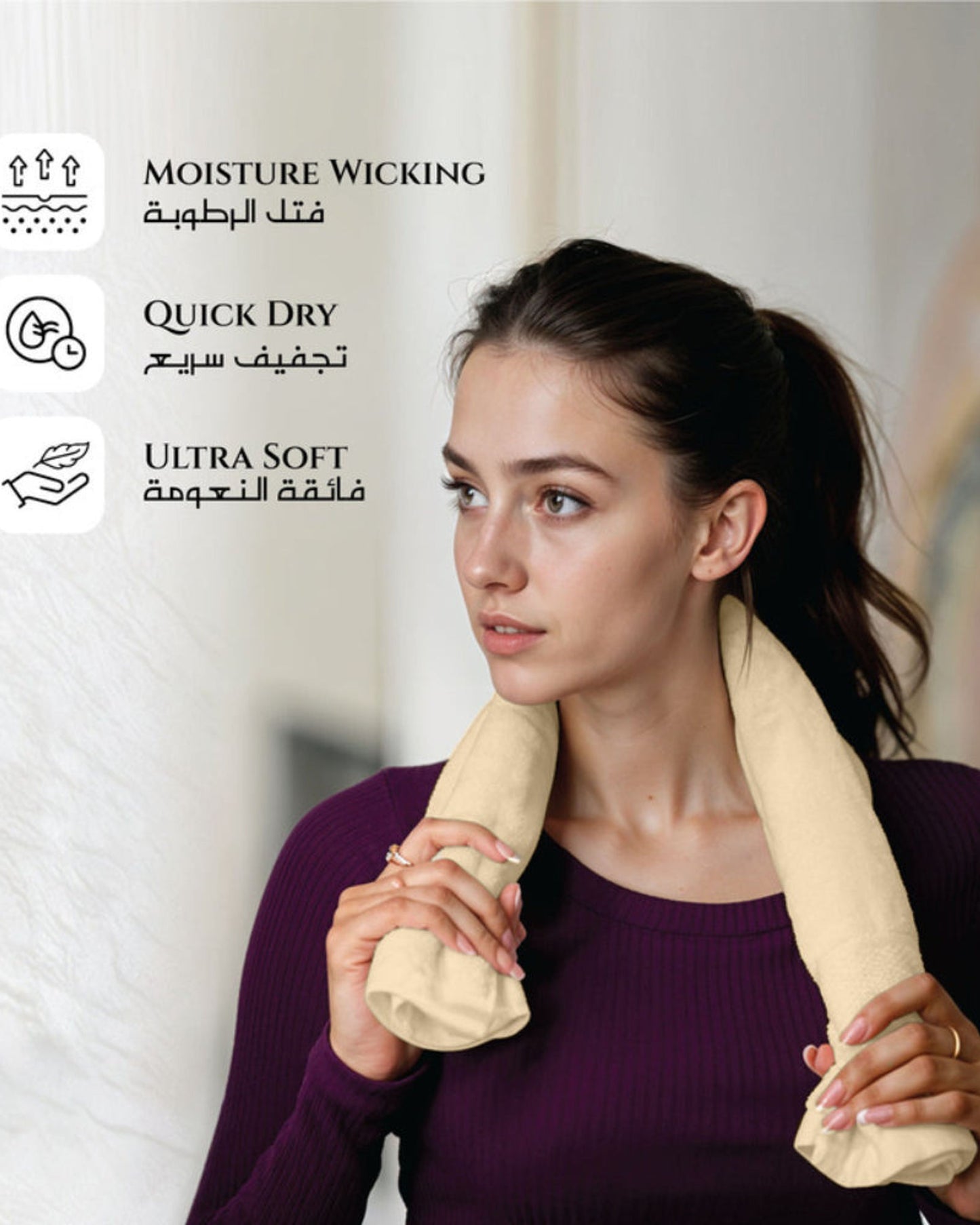 Cotton Home  Premium Cotton Towel 40x70cm Hand Towel, 600 GSM Quick Dry and Durable