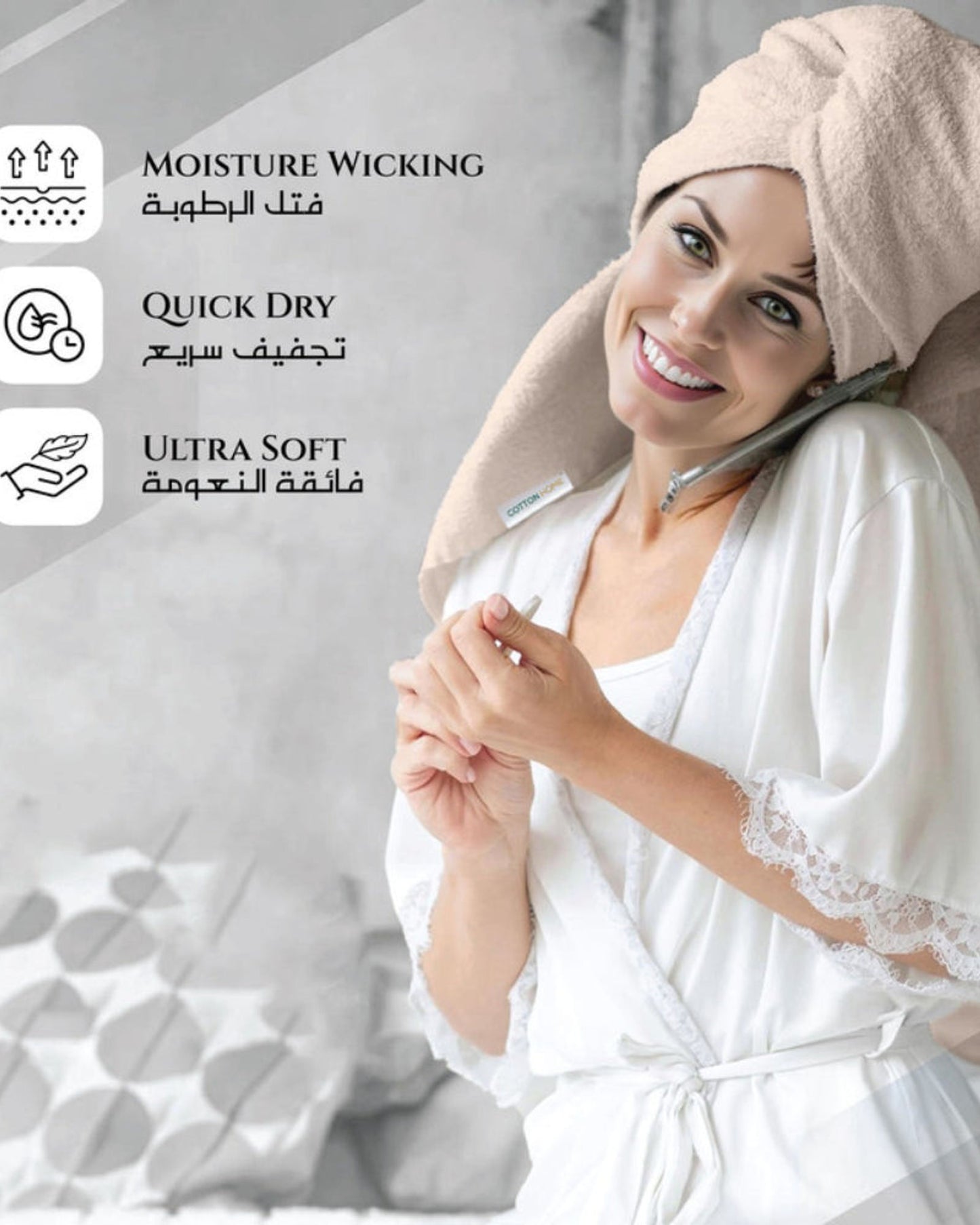 Cotton Home  Premium Cotton Towel 90x180cm Bath Sheet, 600 GSM Quick Dry and Durable