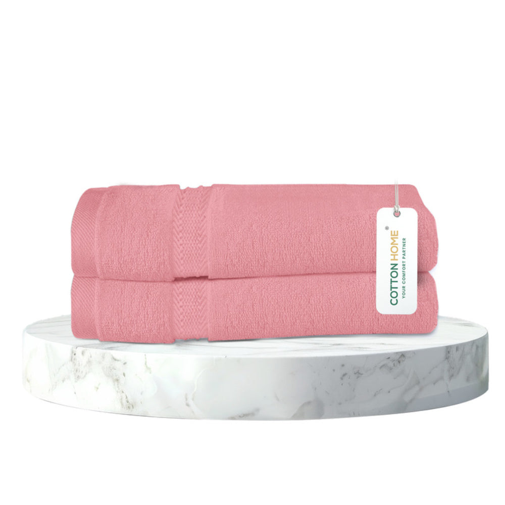 Cotton Home  Premium Cotton Towel 40x70cm 2-Piece Hand Towel, 600 GSM Quick Dry and Durable , White