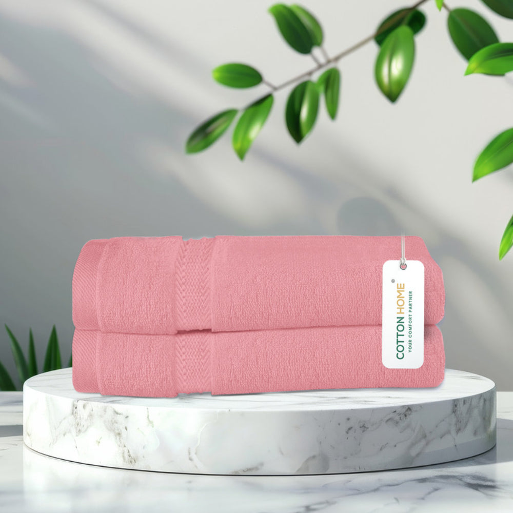 Cotton Home  Premium Cotton Towel 40x70cm 2-Piece Hand Towel, 600 GSM Quick Dry and Durable , White