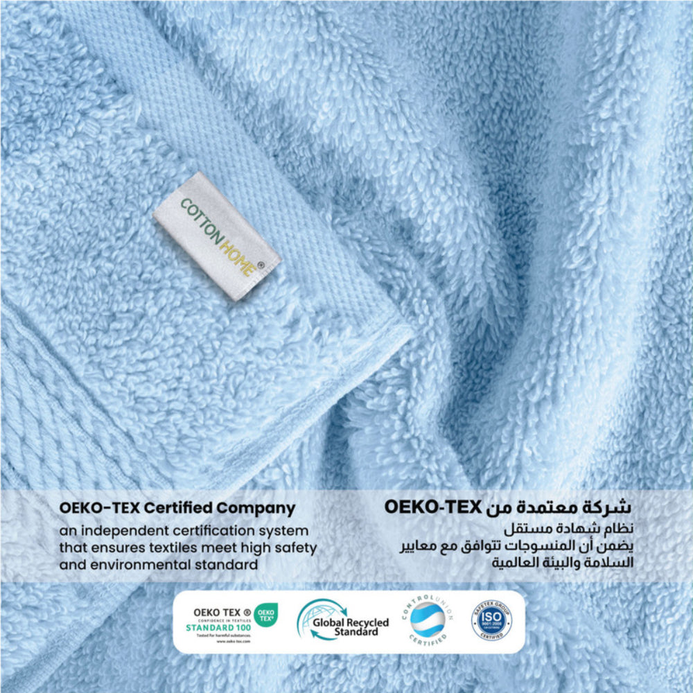 Cotton Home  Premium Cotton Towel 40x70cm 2-Piece Hand Towel, 600 GSM Quick Dry and Durable , White
