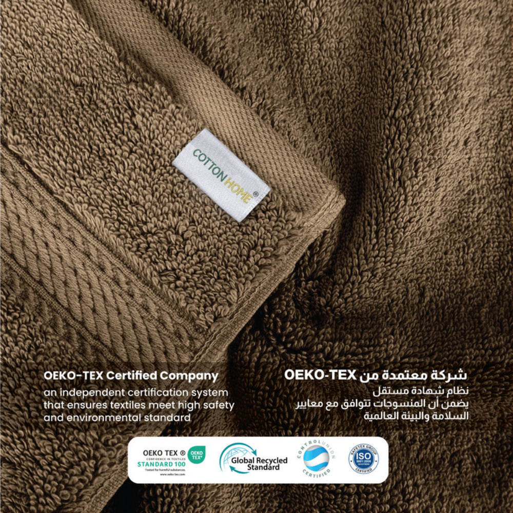 Cotton Home  Premium Cotton Towel 40x70cm 2-Piece Hand Towel, 600 GSM Quick Dry and Durable , White
