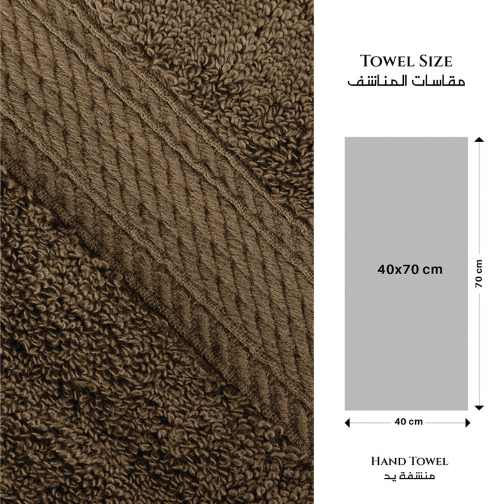 Cotton Home  Premium Cotton Towel 40x70cm 2-Piece Hand Towel, 600 GSM Quick Dry and Durable , White