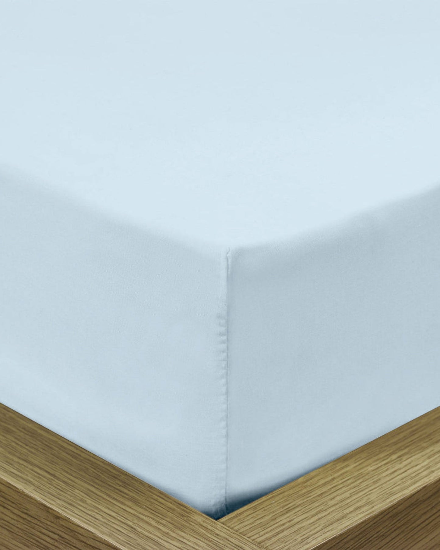 Cotton Home Fitted Sheet 1Pc Super Soft Sky Blue