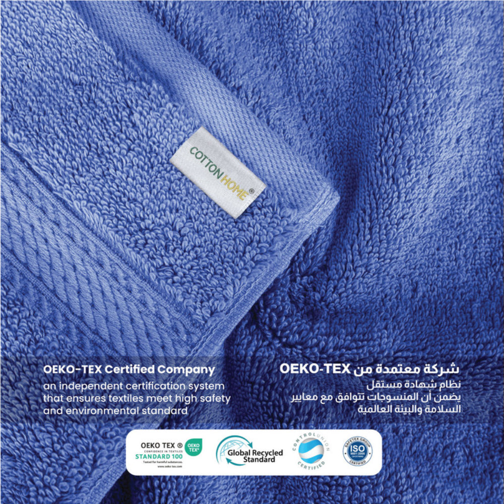 Cotton Home  Premium Cotton Towel 40x70cm 2-Piece Hand Towel, 600 GSM Quick Dry and Durable , White