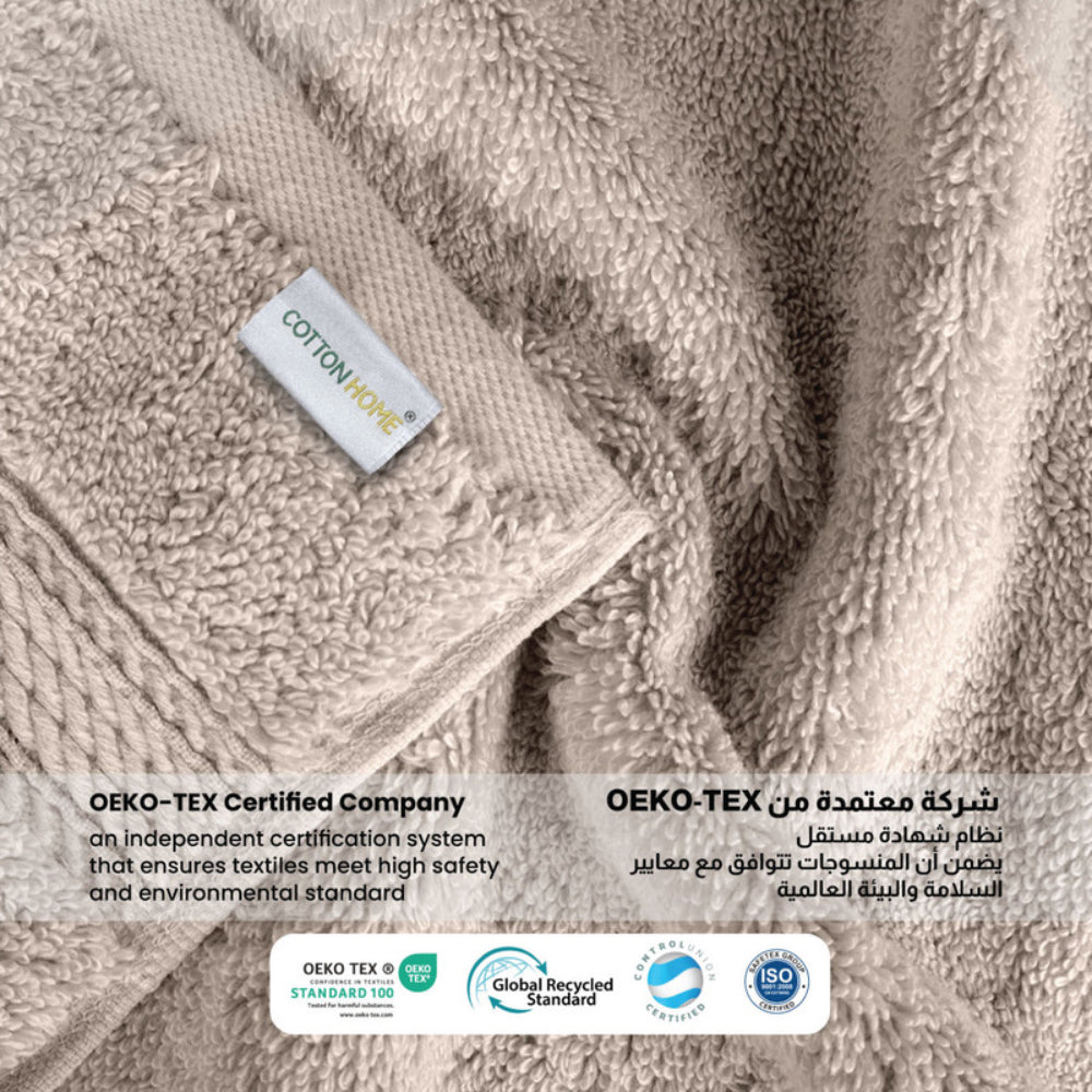 Cotton Home  Premium Cotton Towel 40x70cm 2-Piece Hand Towel, 600 GSM Quick Dry and Durable , White