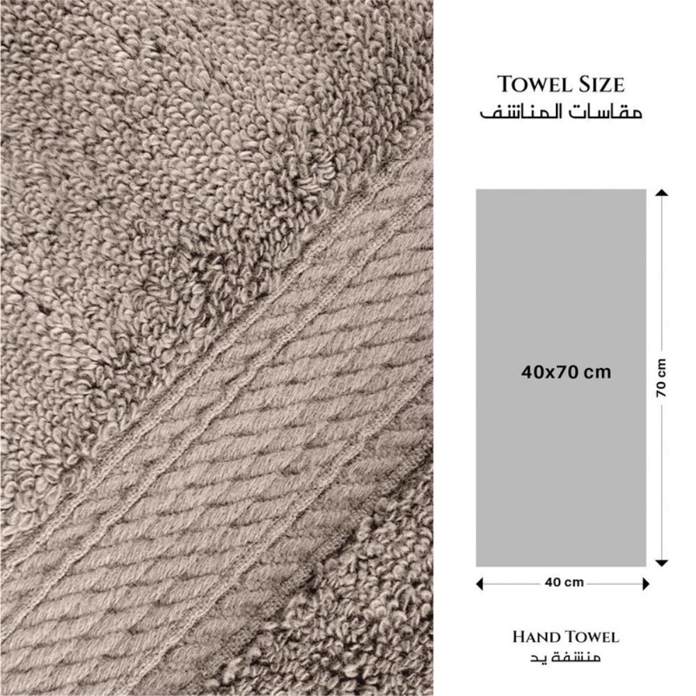 Cotton Home  Premium Cotton Towel 40x70cm 2-Piece Hand Towel, 600 GSM Quick Dry and Durable , White